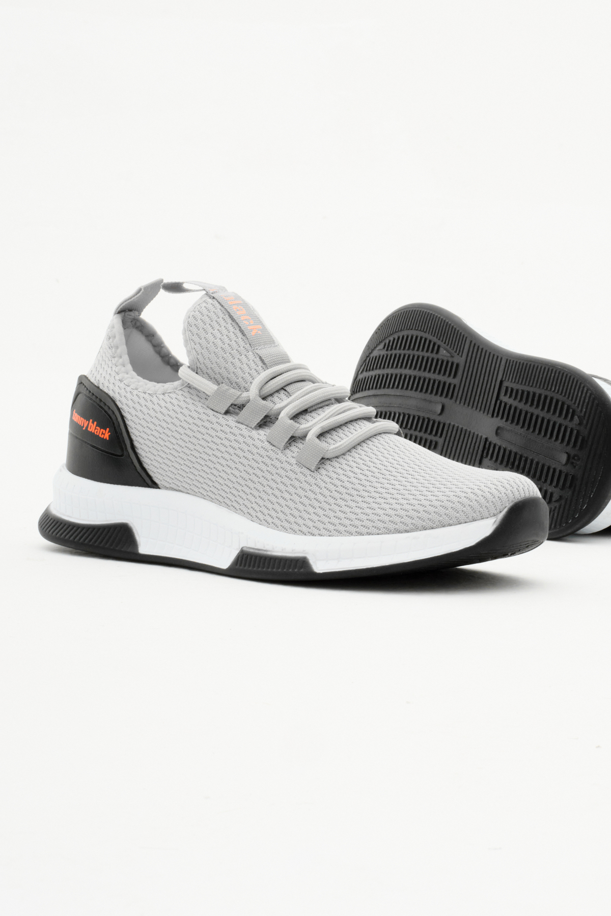 TONNY BLACK Unisex Füme Nefes Alabilen Kumaş Poli Taban Bağcıklı Spor Ayakkabı görsel 4