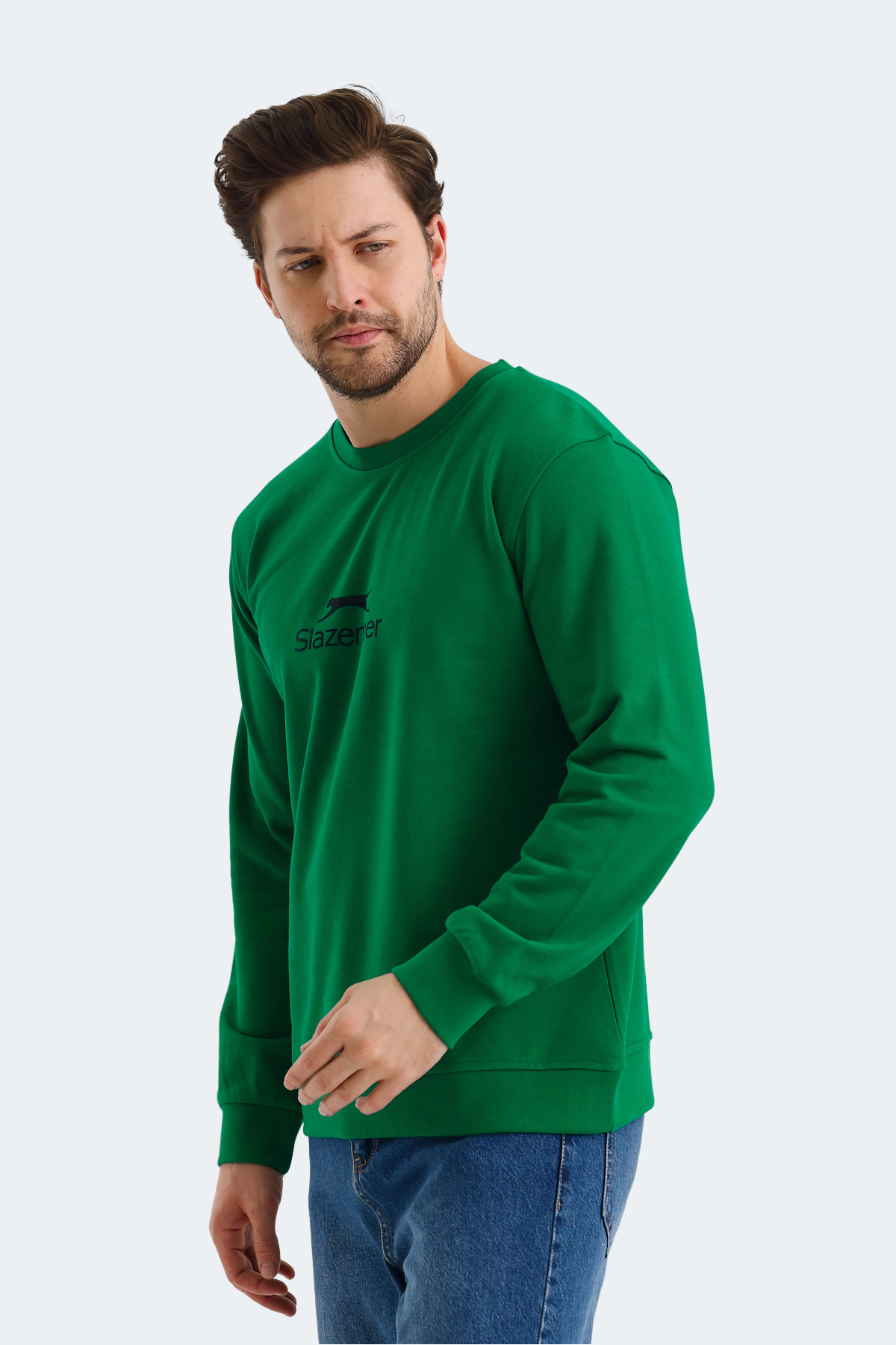 SLAZENGER ORTWIN Erkek Yeşil Sweatshirt görsel 6