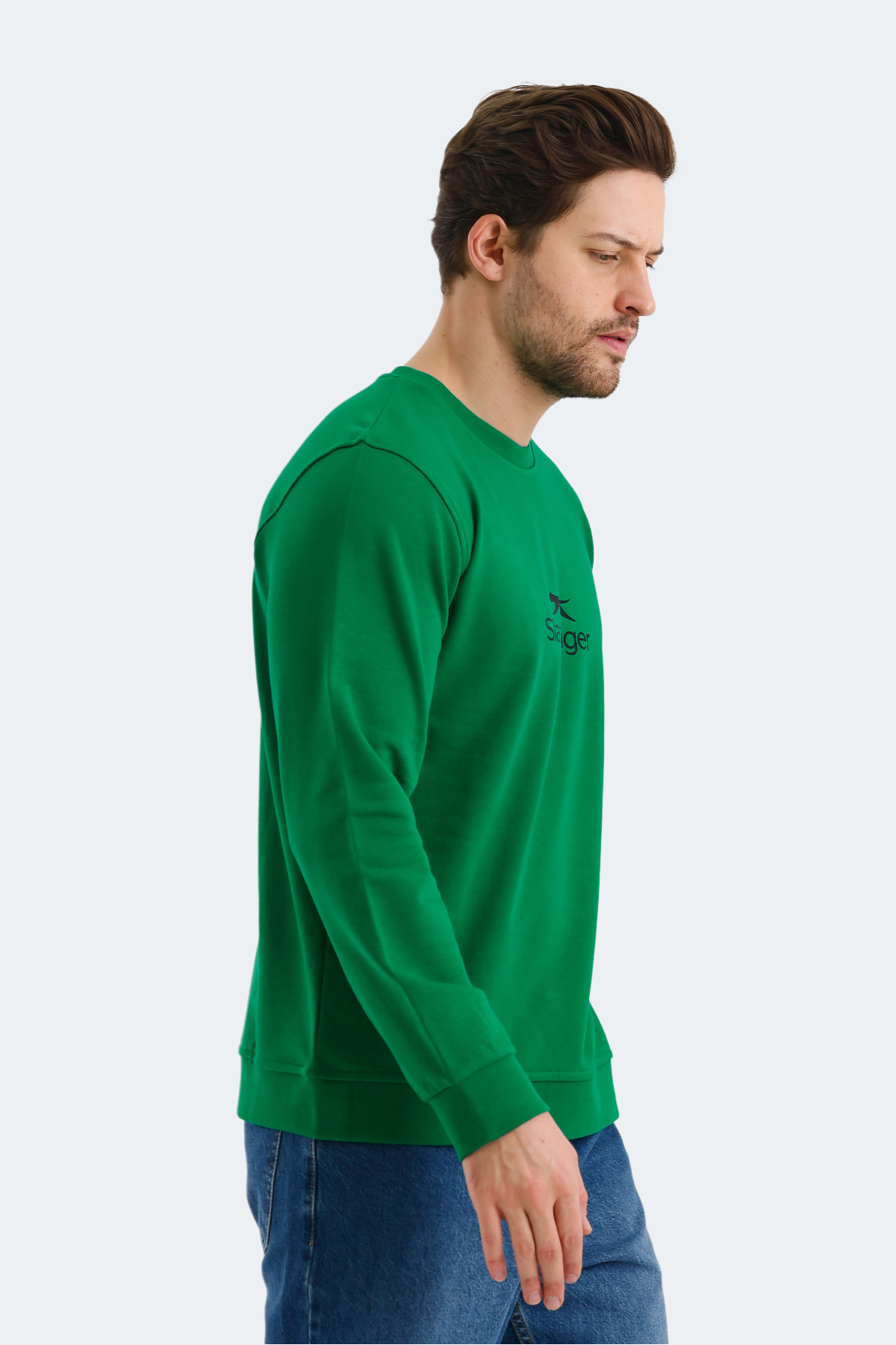 SLAZENGER ORTWIN Erkek Yeşil Sweatshirt görsel 3