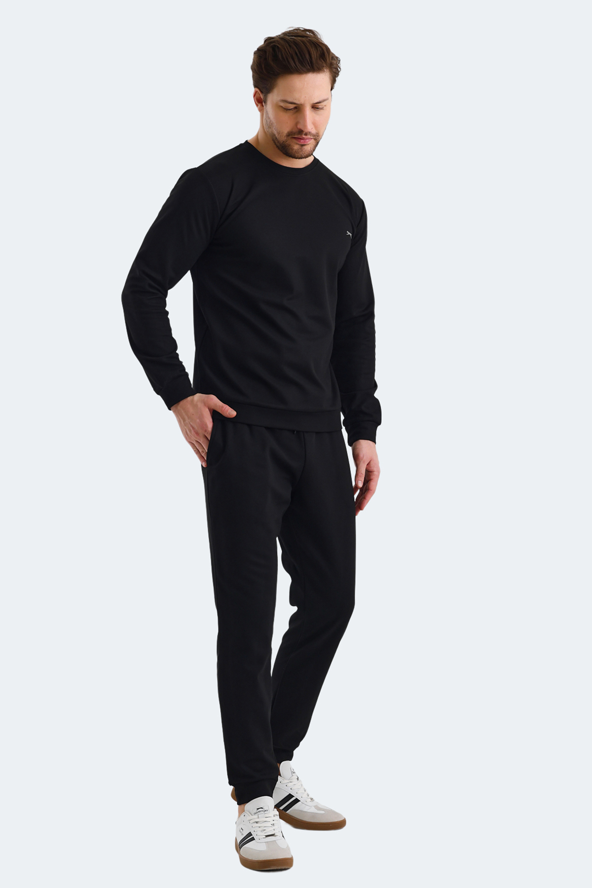 SLAZENGER KINGDOM IN Erkek Siyah Eşofman Takımı görsel 3
