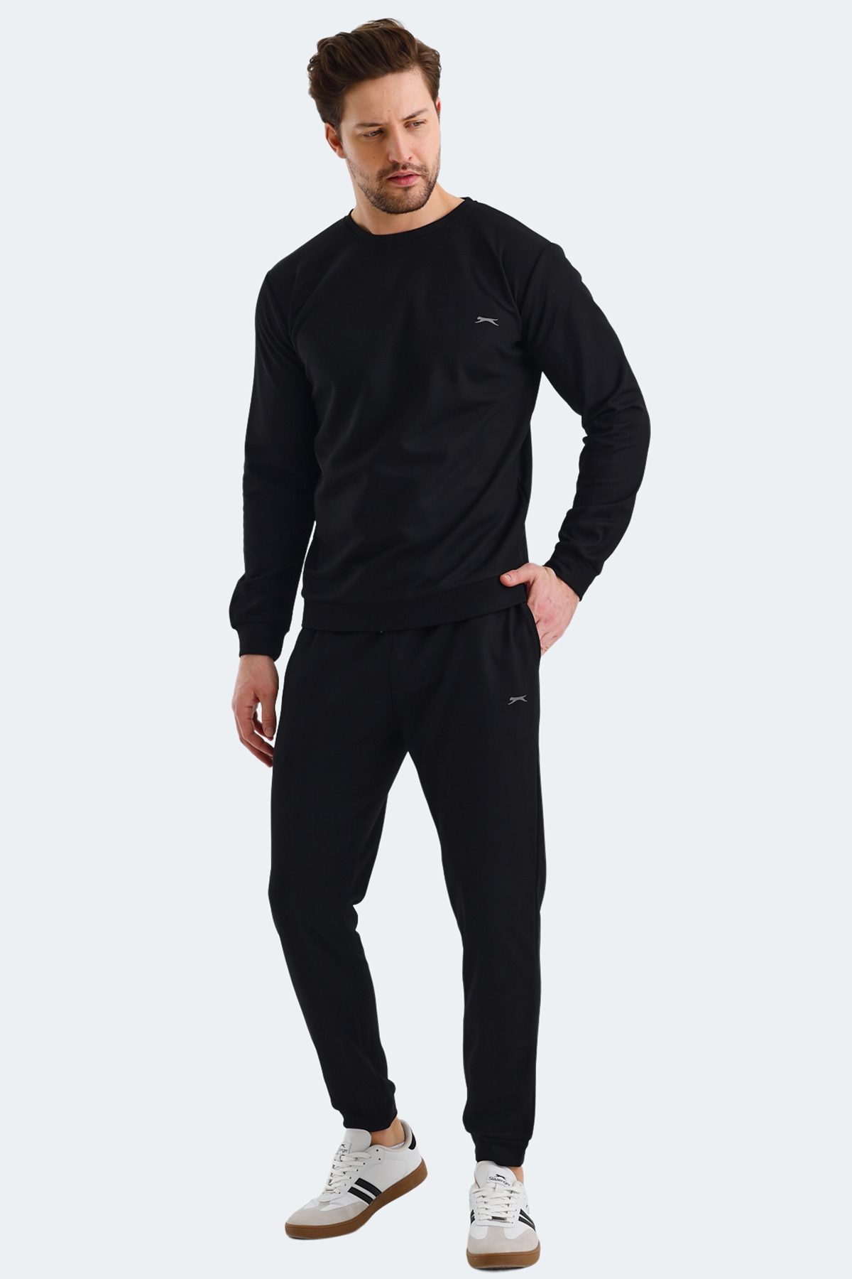 SLAZENGER KINGDOM IN Erkek Siyah Eşofman Takımı görsel 6