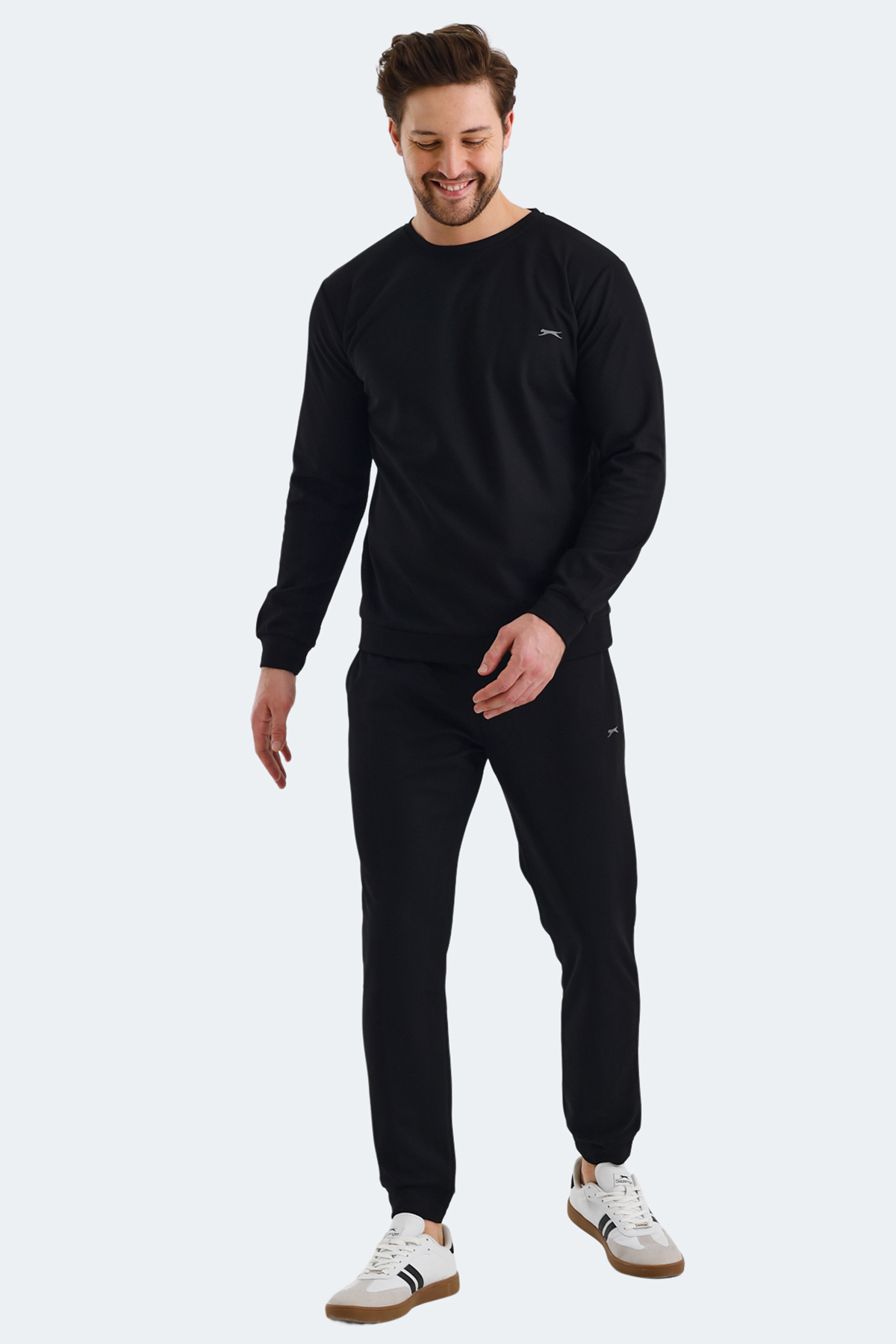 SLAZENGER KINGDOM IN Erkek Siyah Eşofman Takımı görsel 7