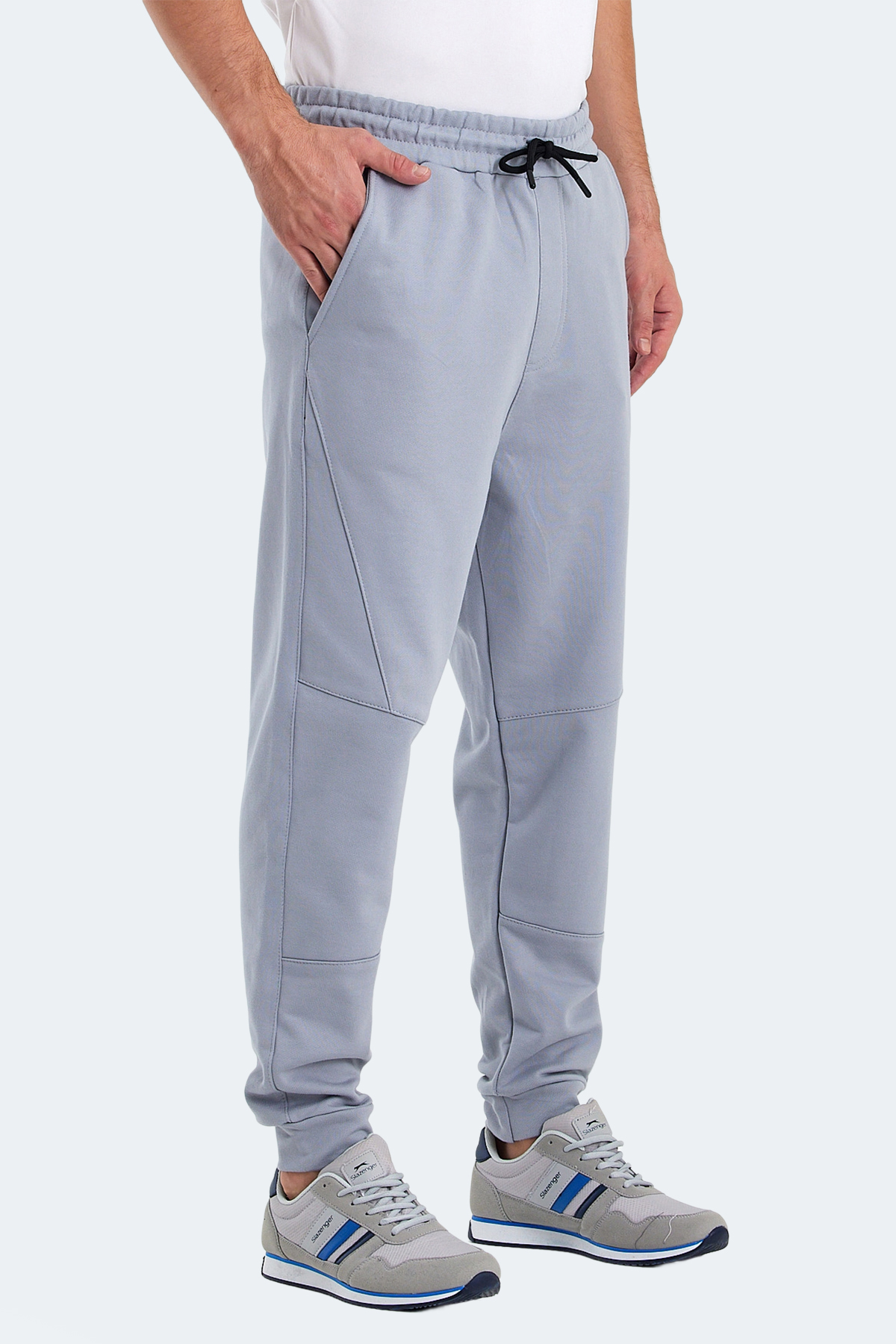 SLAZENGER NADAB Erkek %100 Pamuk Jogger Eşofman Altı Gri görsel 3