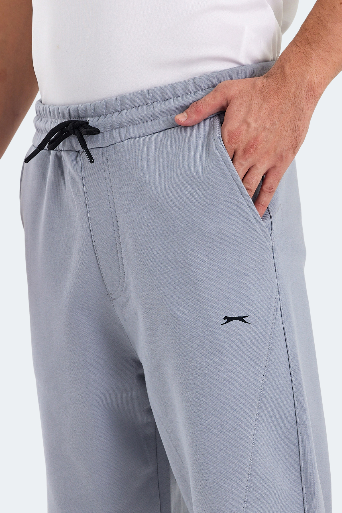 SLAZENGER NADAB Erkek %100 Pamuk Jogger Eşofman Altı Gri görsel 4