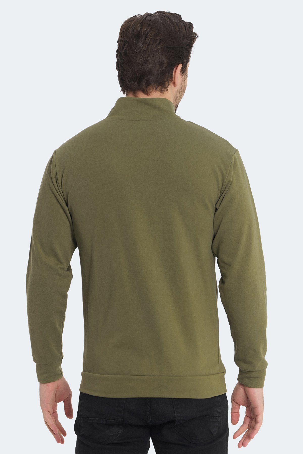 SLAZENGER KAGISONA Erkek Fermuarlı Sweatshirt Hırka Haki görsel 2