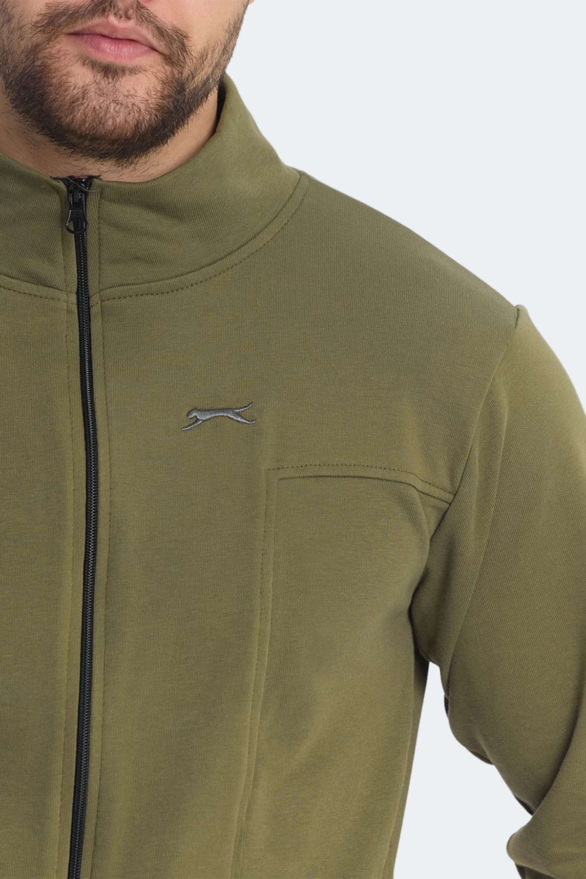 SLAZENGER KAGISONA Erkek Fermuarlı Sweatshirt Hırka Haki görsel 6