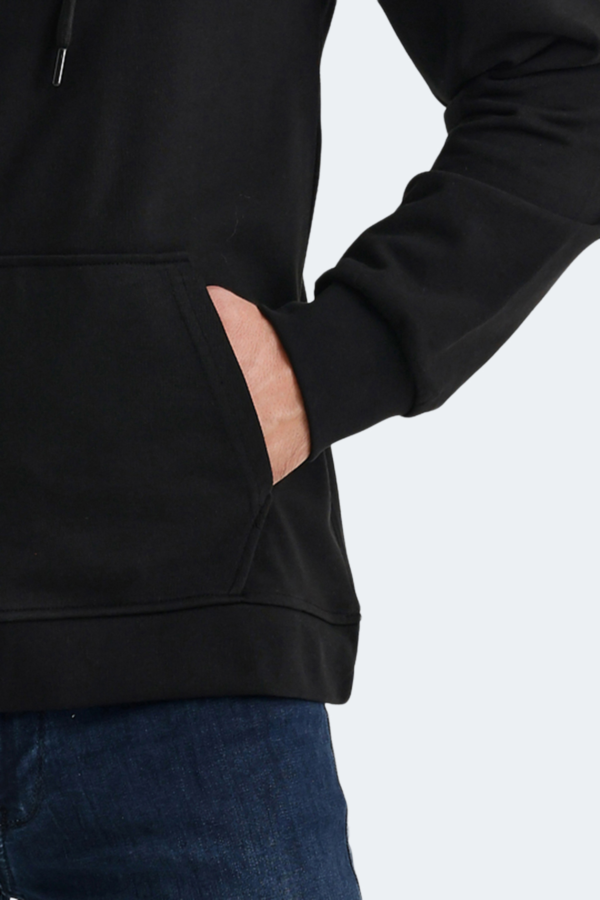 SLAZENGER ONCA Erkek Kapüşonlu Sweatshirt Hoodie Siyah görsel 6