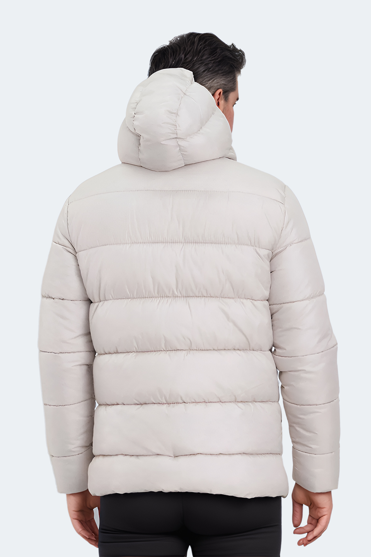 SLAZENGER GANEA Erkek Mont Büyük Beden Şişme Mont Bej görsel 2
