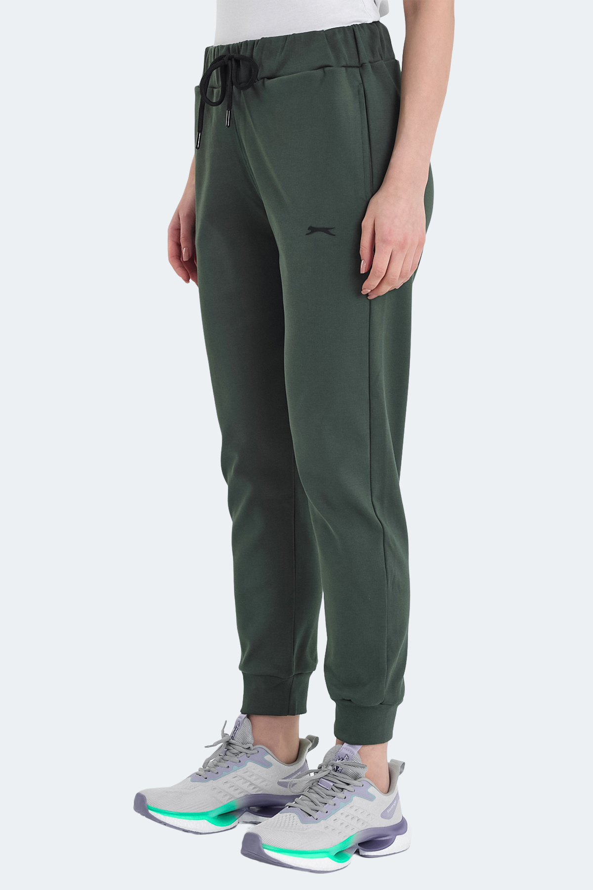 SLAZENGER VETERAN RBN Kadın Cepli Haki Eşofman Altı
