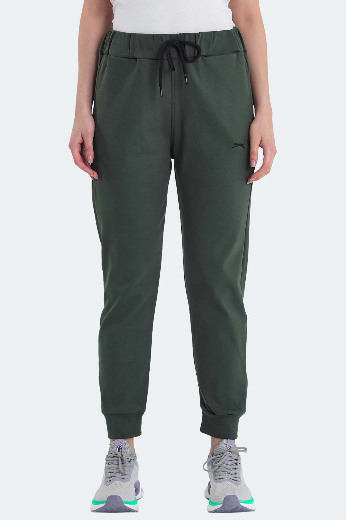 SLAZENGER VETERAN RBN Kadın Cepli Haki Eşofman Altı görsel 4