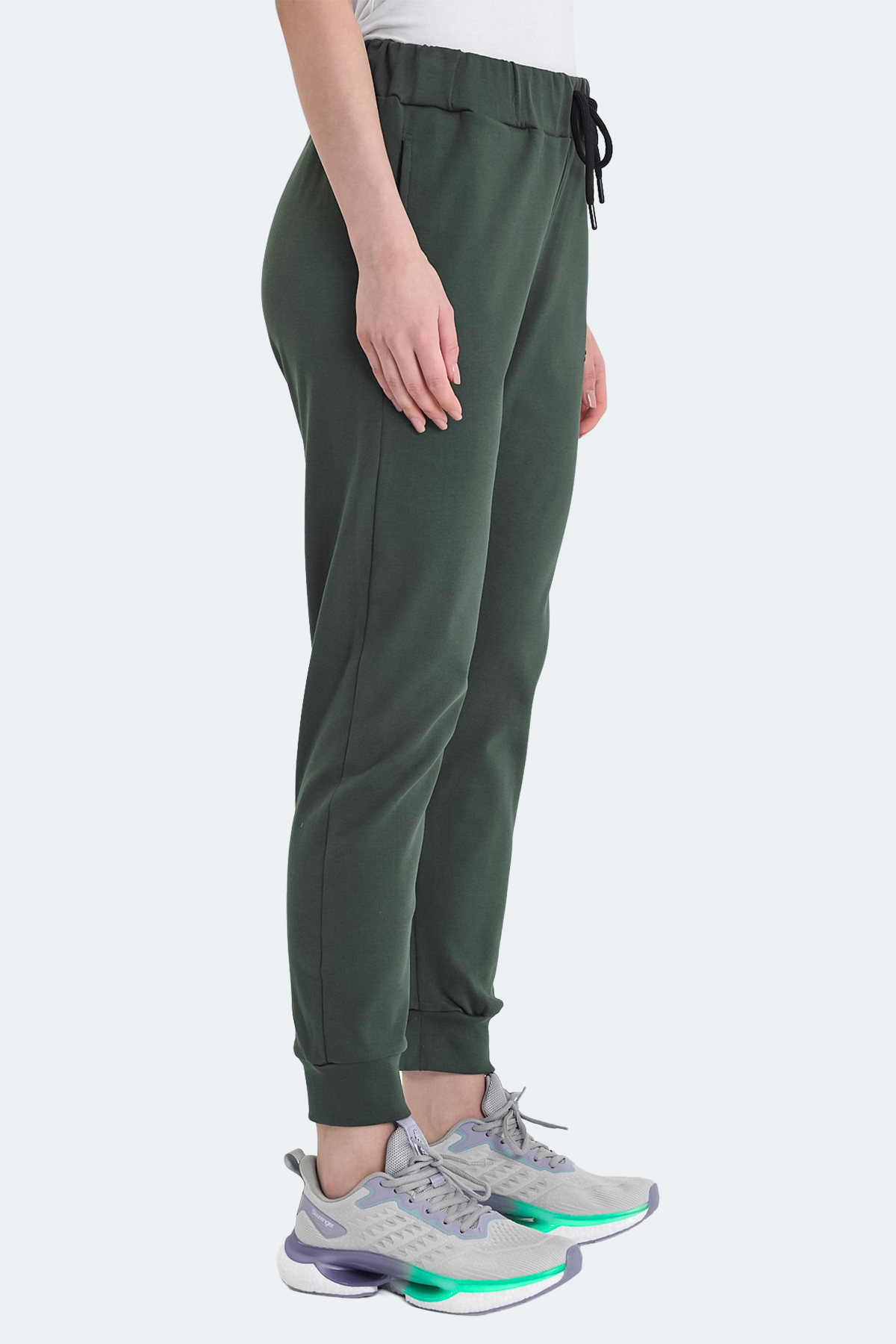 SLAZENGER VETERAN RBN Kadın Cepli Haki Eşofman Altı görsel 5