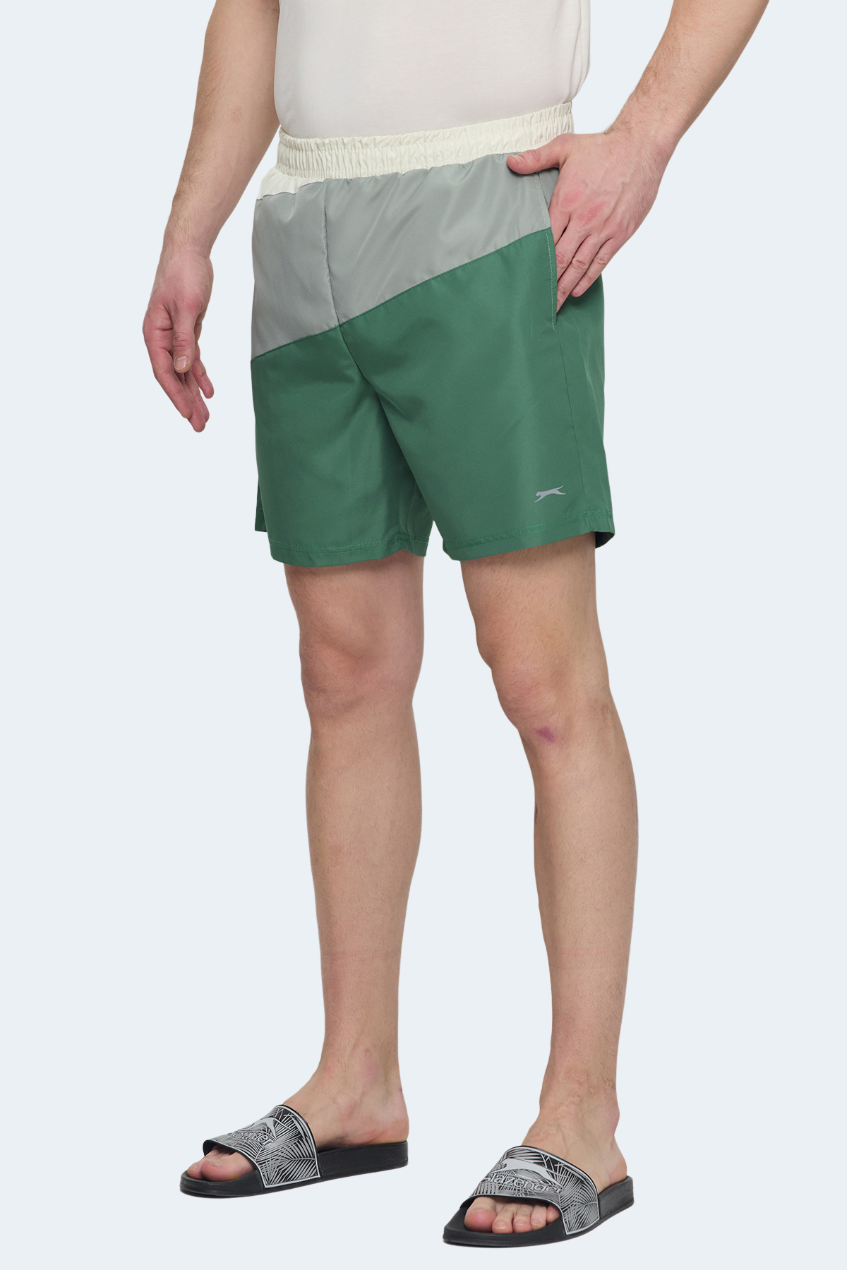 SLAZENGER ROHAN Erkek Yeşil / Sarı Mayo
