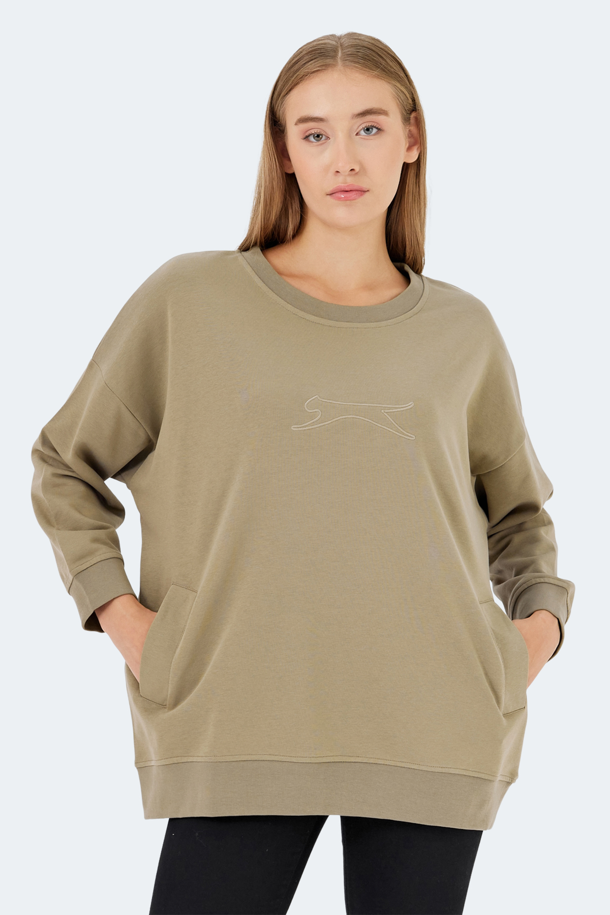 SLAZENGER VIKENTI SW Kadın Koyu Yeşil Sweatshirt