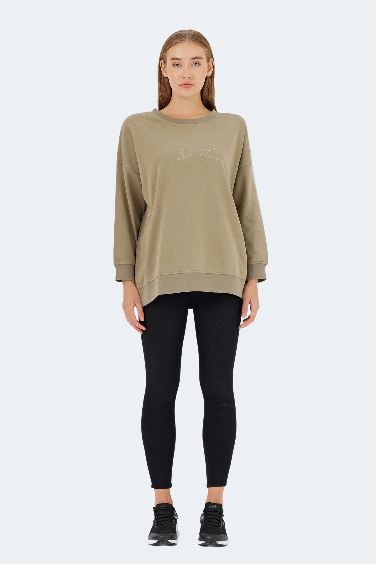 SLAZENGER VIKENTI SW Kadın Koyu Yeşil Sweatshirt görsel 7