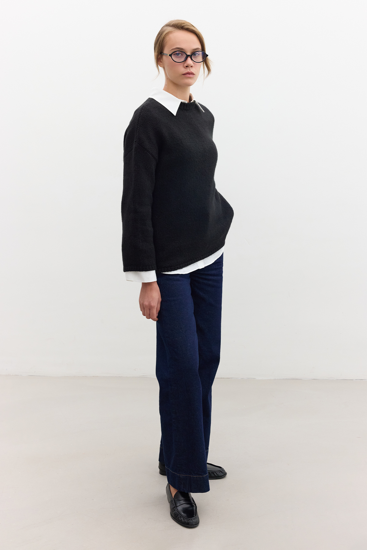 Manuka Oversize Kazak Siyah görsel 3