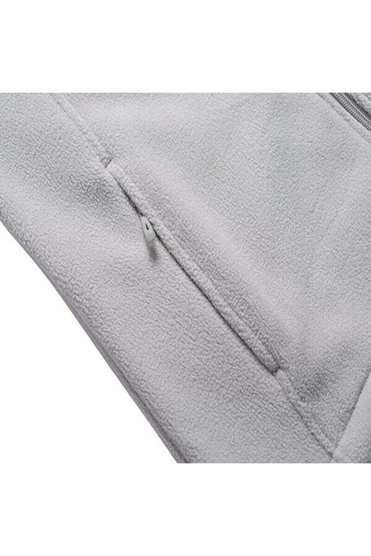 Genius Store Unisex Renkli Tam Polar Erkek Fermuarlı Sweatshirt Hırka görsel 3