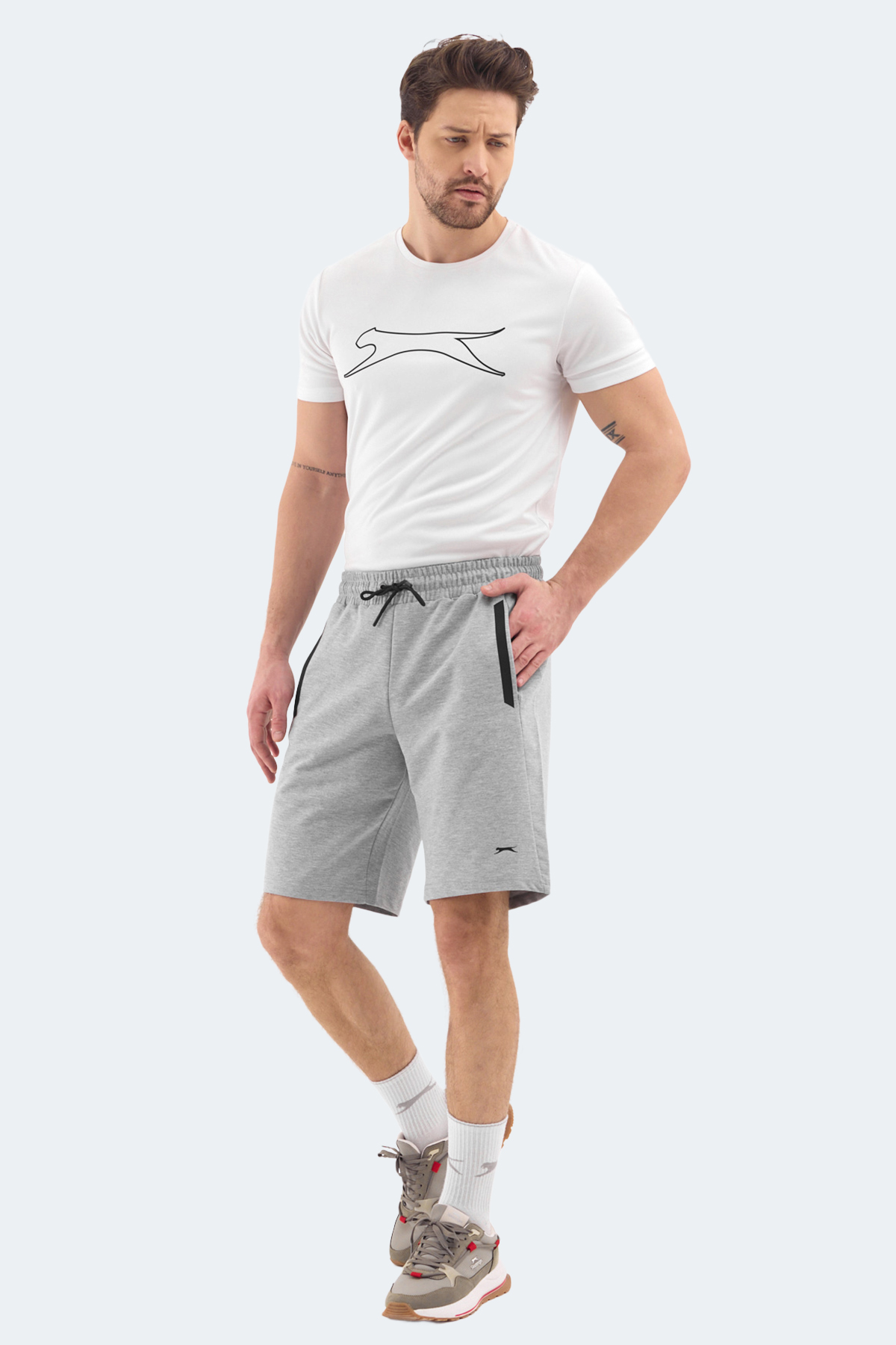 SLAZENGER RAYAN Erkek Cepli Gri Şort görsel 7