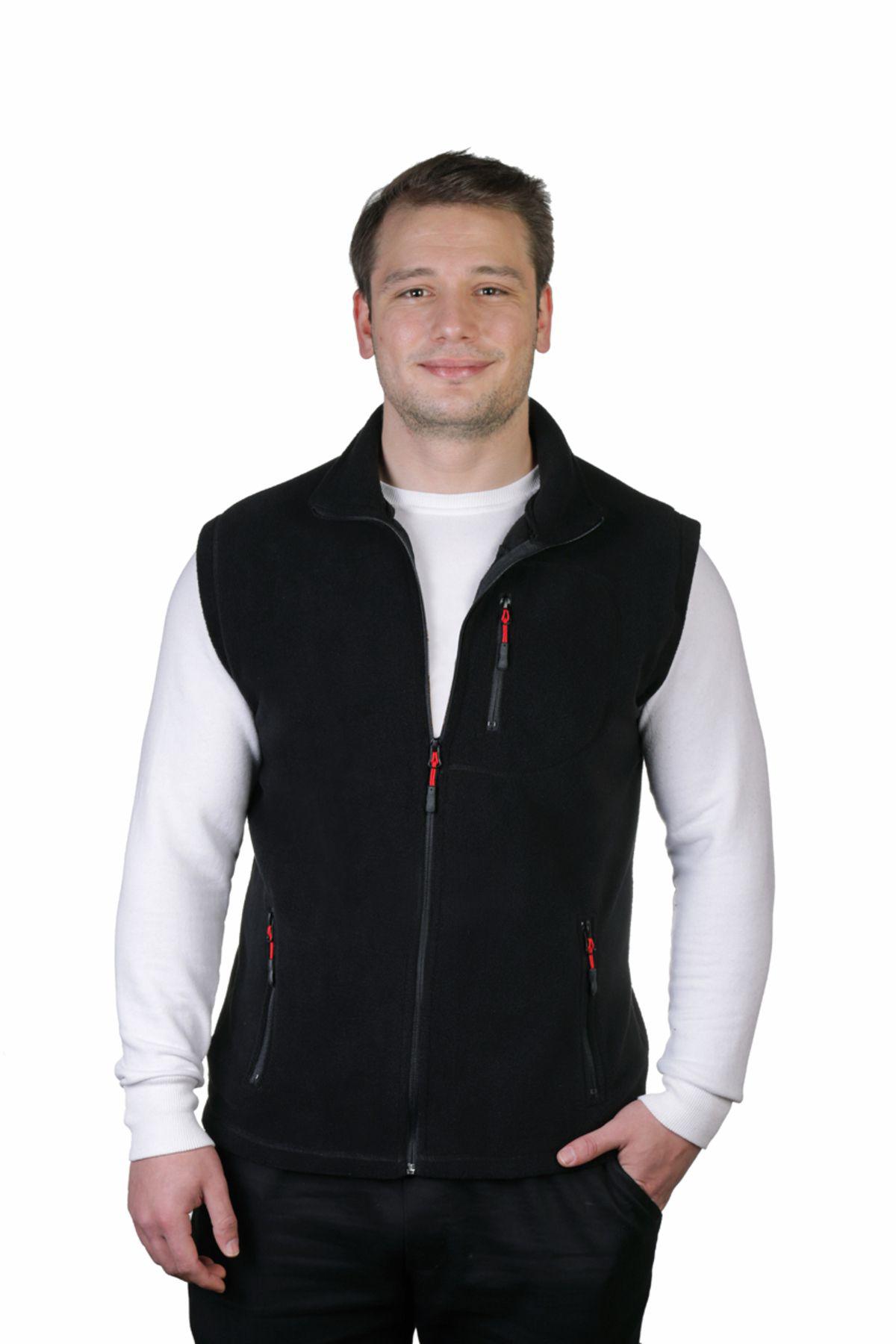 Genius Store Erkek Polar Yelek Tam Femuarlı Outdoor Spor Yelek 3 Cepli 8 Renk