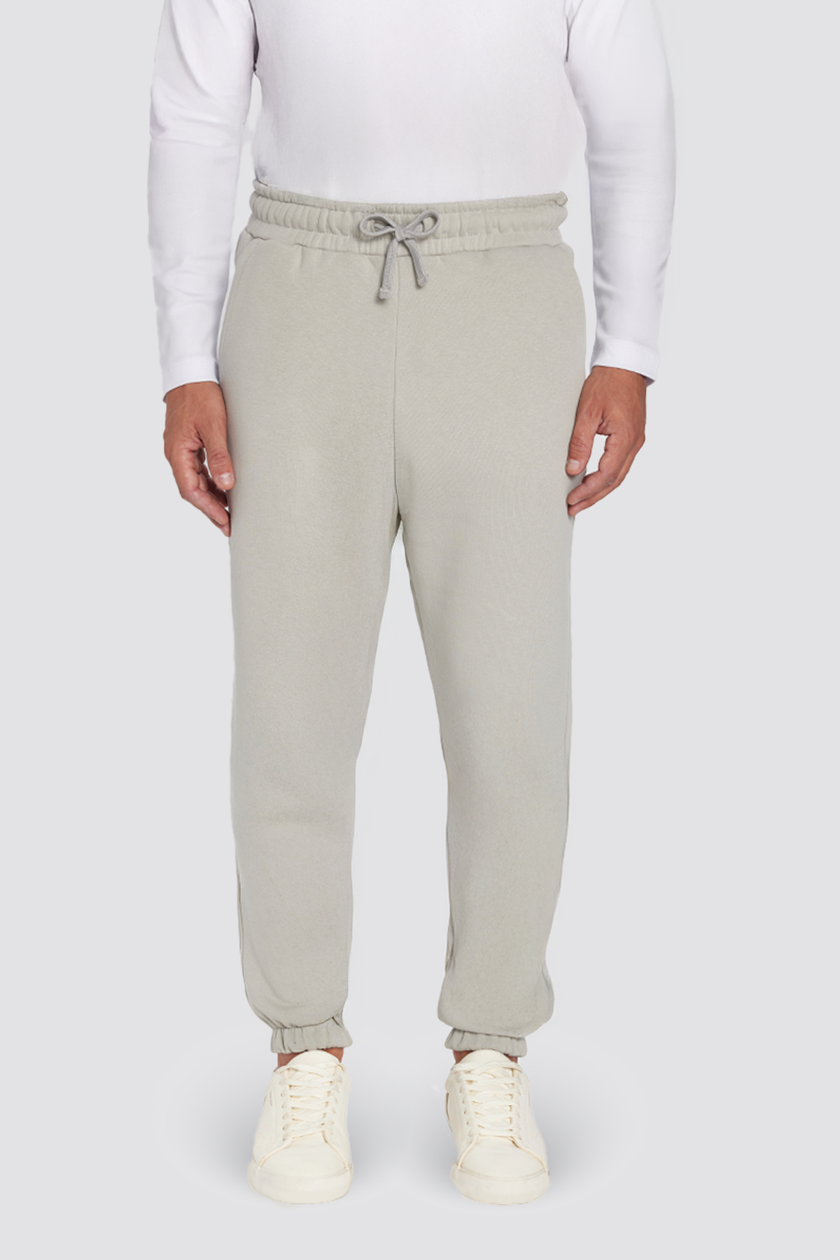 TUDORS Unisex Relax Fit Rahat Kesim Şardonlu 3 Cepli Lastikli Jogger Paça Taş Renk Eşofman Altı