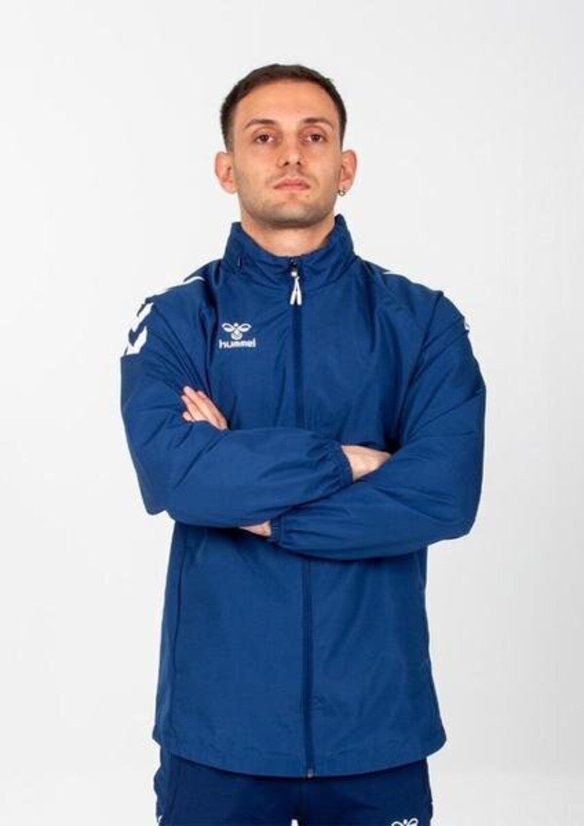 Hummel Line Erkek Lacivert Dik Yaka Fermuarlı Sweatshirt