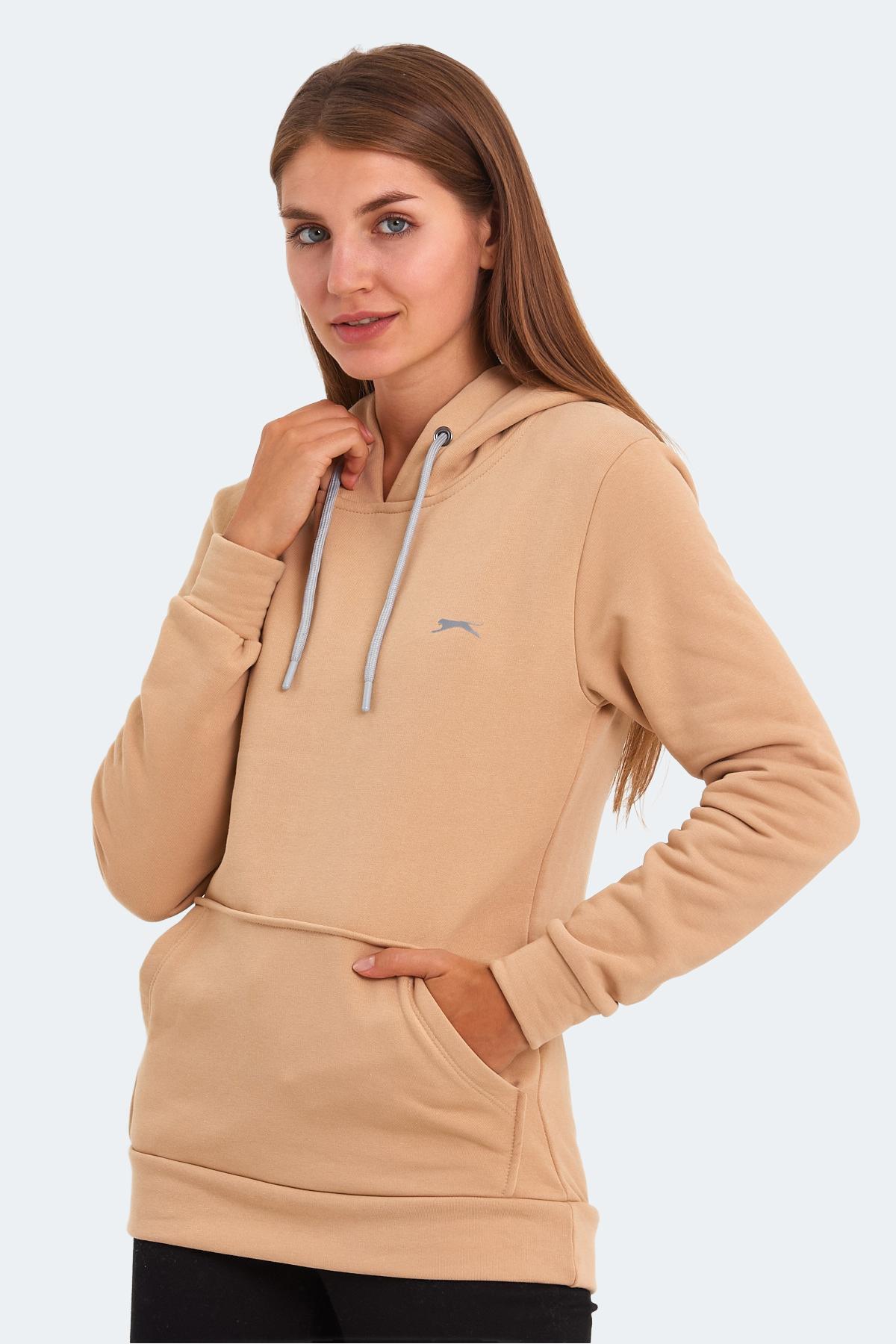 SLAZENGER KESHIAN IN Kadın Açık Kahve Sweatshirt