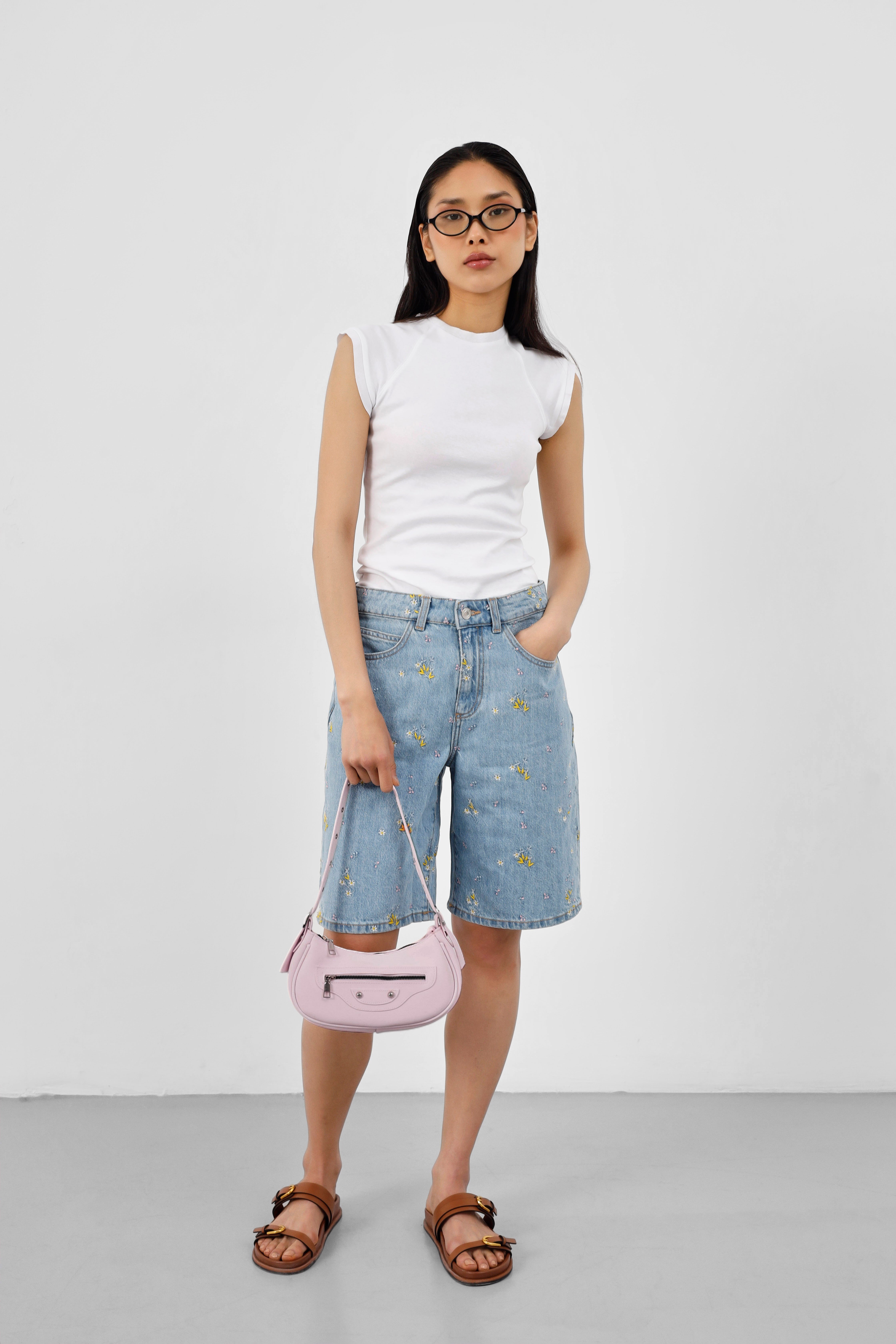 Shulebags Sandy 90'S Retro Baget Çanta Sakura Pembe görsel 3
