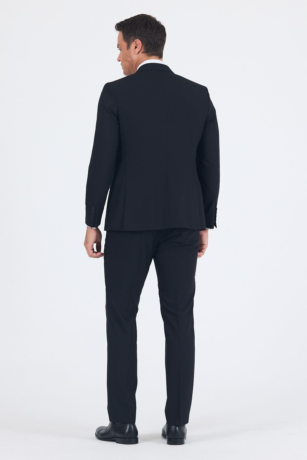 İMZA Siyah Kırlangıç Yaka Düz Slim Fit 6 Drop Takım Elbise 1001260011 görsel 2