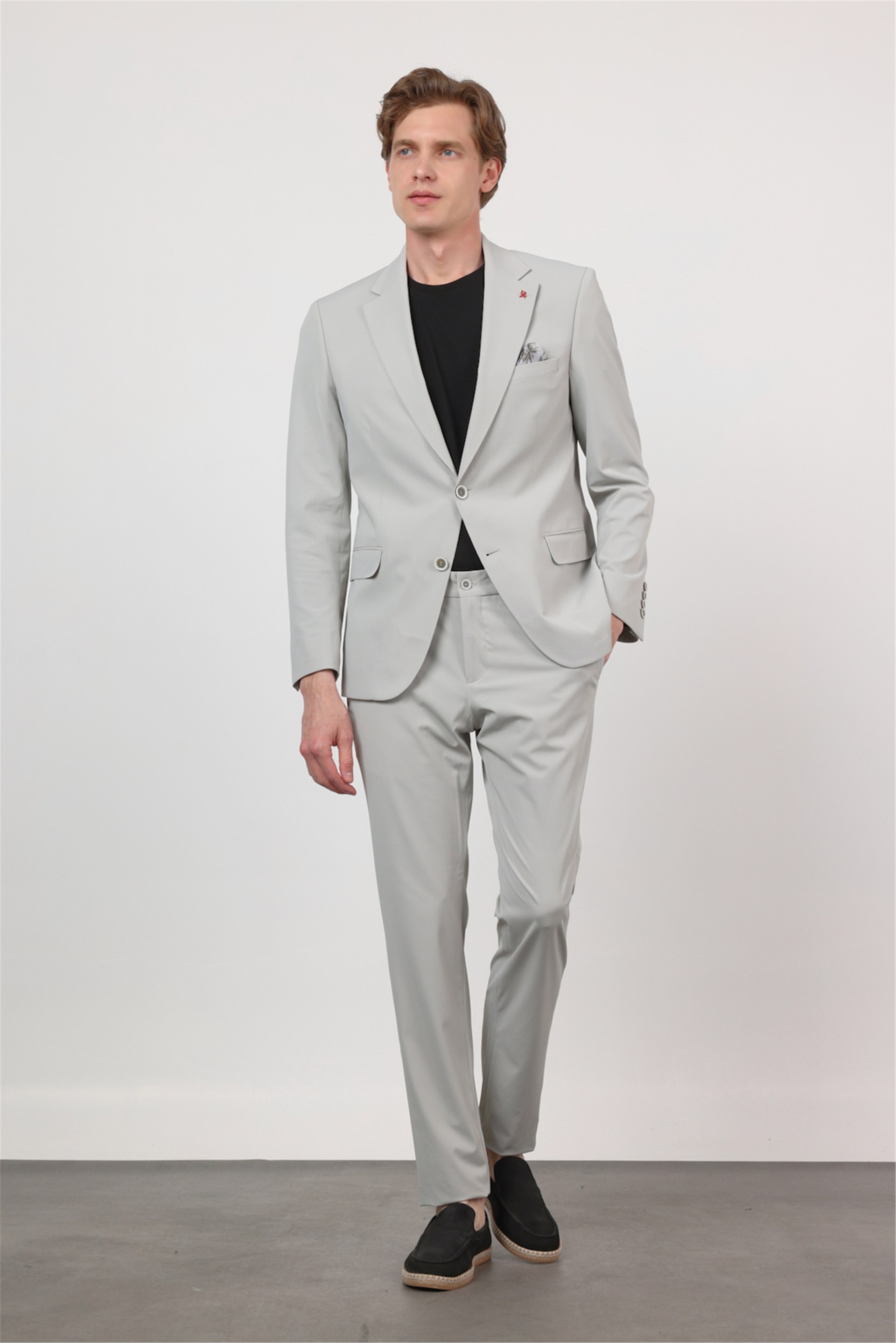 İMZA Taş Kendinden Desenli Mono Yaka 6 Drop Slim Fit Takım Elbise 1001260162