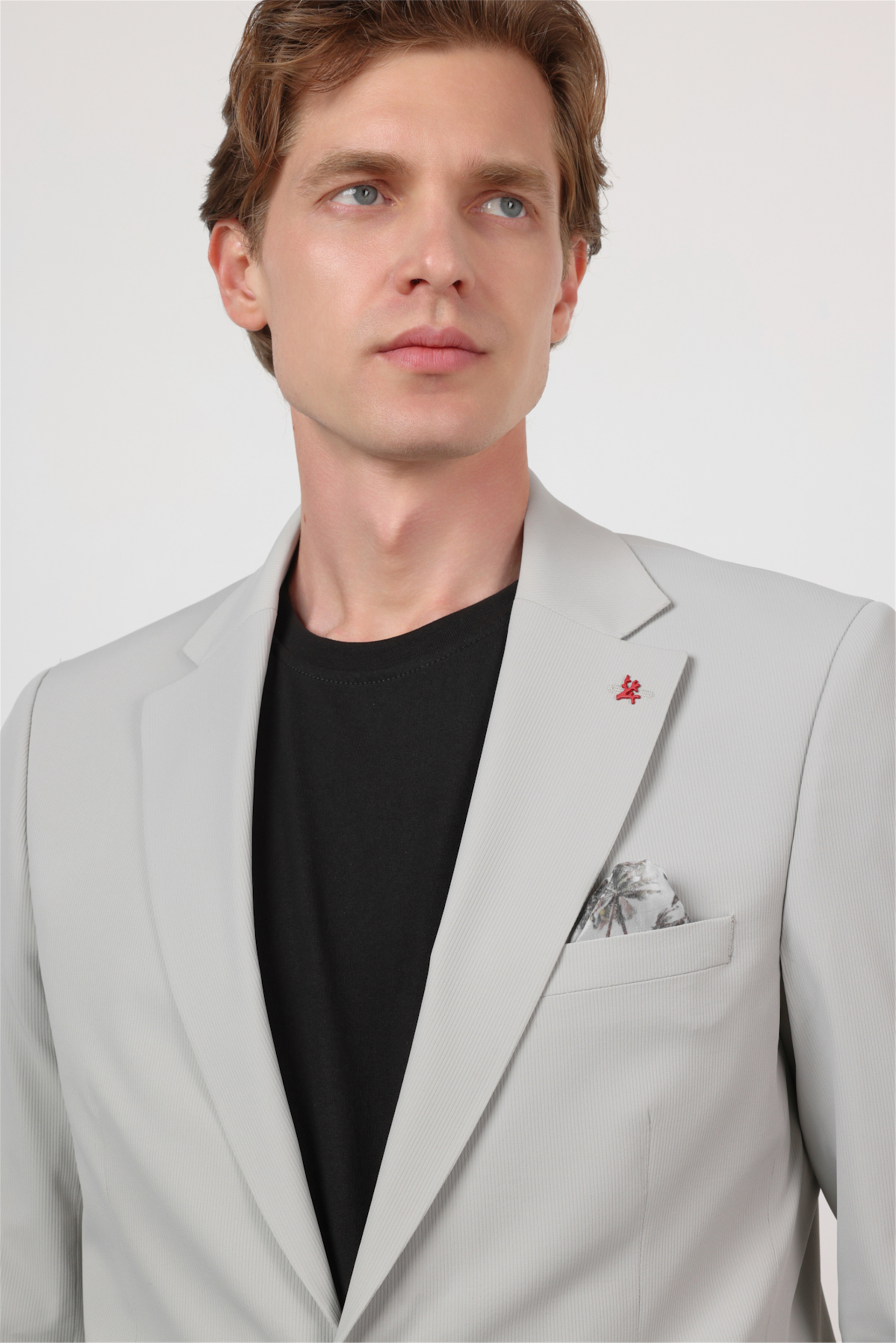 İMZA Taş Kendinden Desenli Mono Yaka 6 Drop Slim Fit Takım Elbise 1001260162 görsel 4