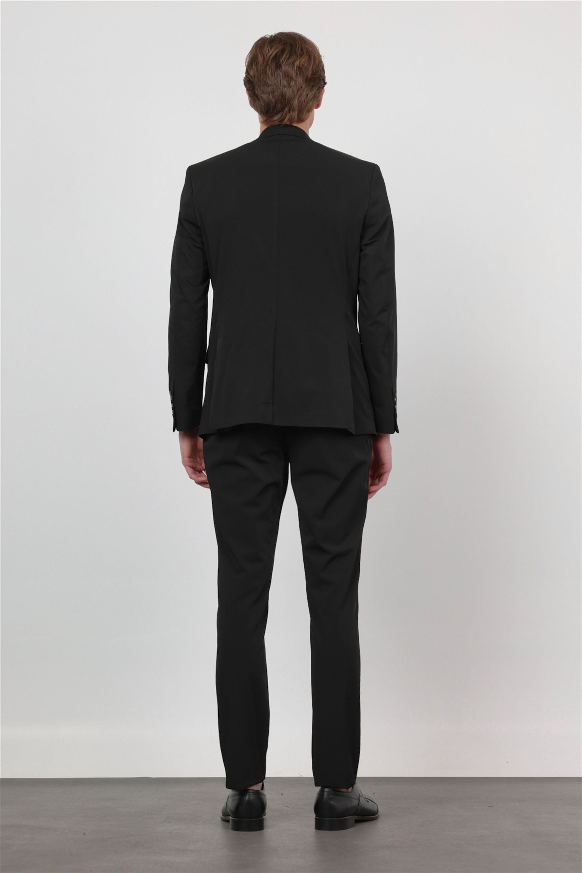 İMZA Siyah Kendinden Desenli Mono Yaka 6 Drop Slim Fit Takım Elbise 1001260162 görsel 5