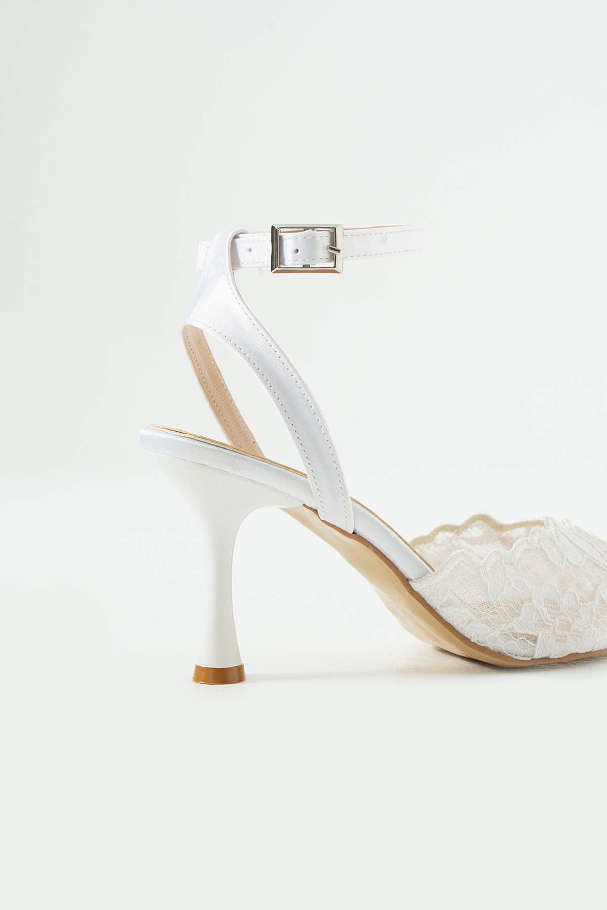 DUXAL SHOES Harper Dantelli Bilekten Bağlı İnce Topuklu Stiletto Abiye Ayakkabı görsel 2