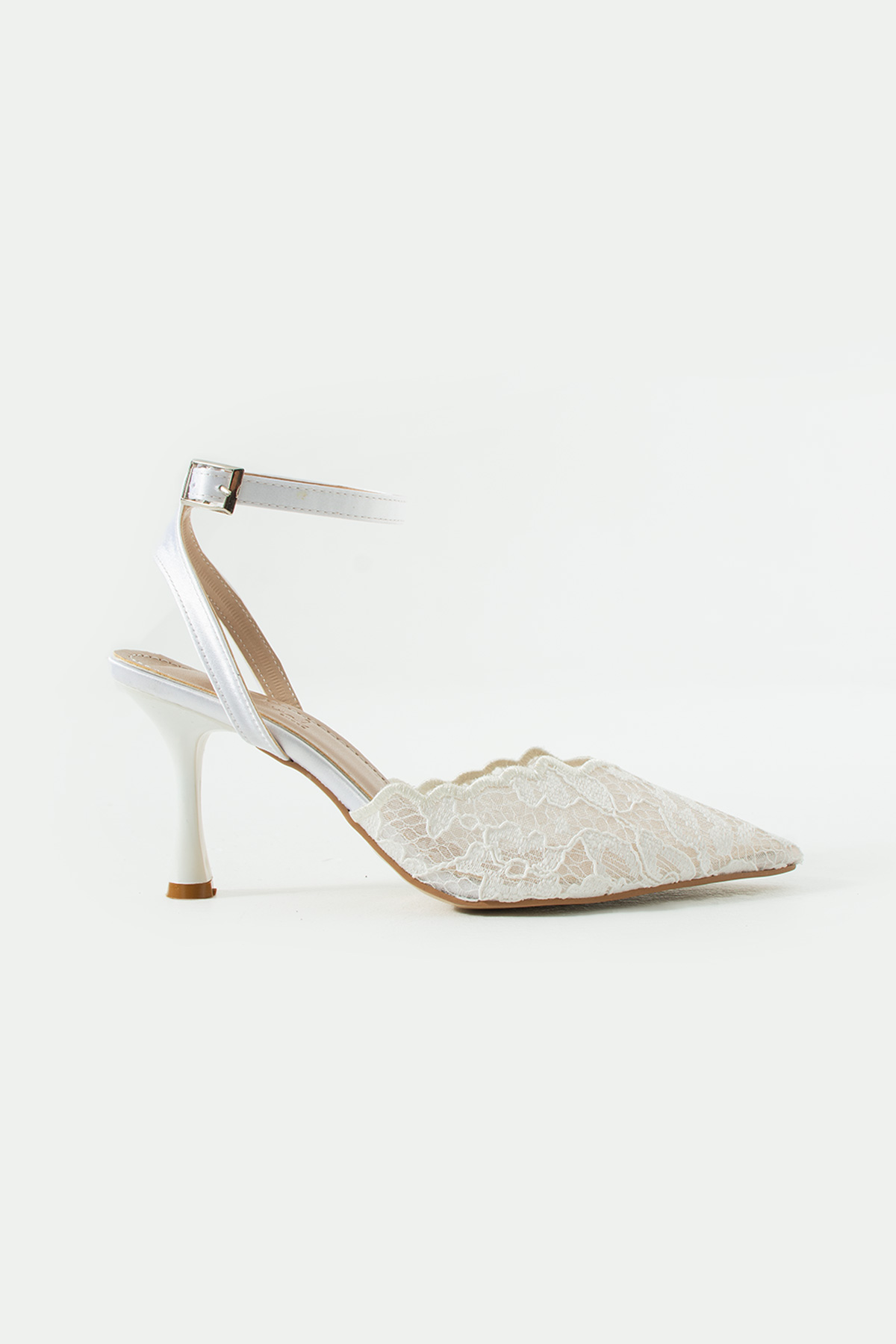 DUXAL SHOES Harper Dantelli Bilekten Bağlı İnce Topuklu Stiletto Abiye Ayakkabı görsel 4