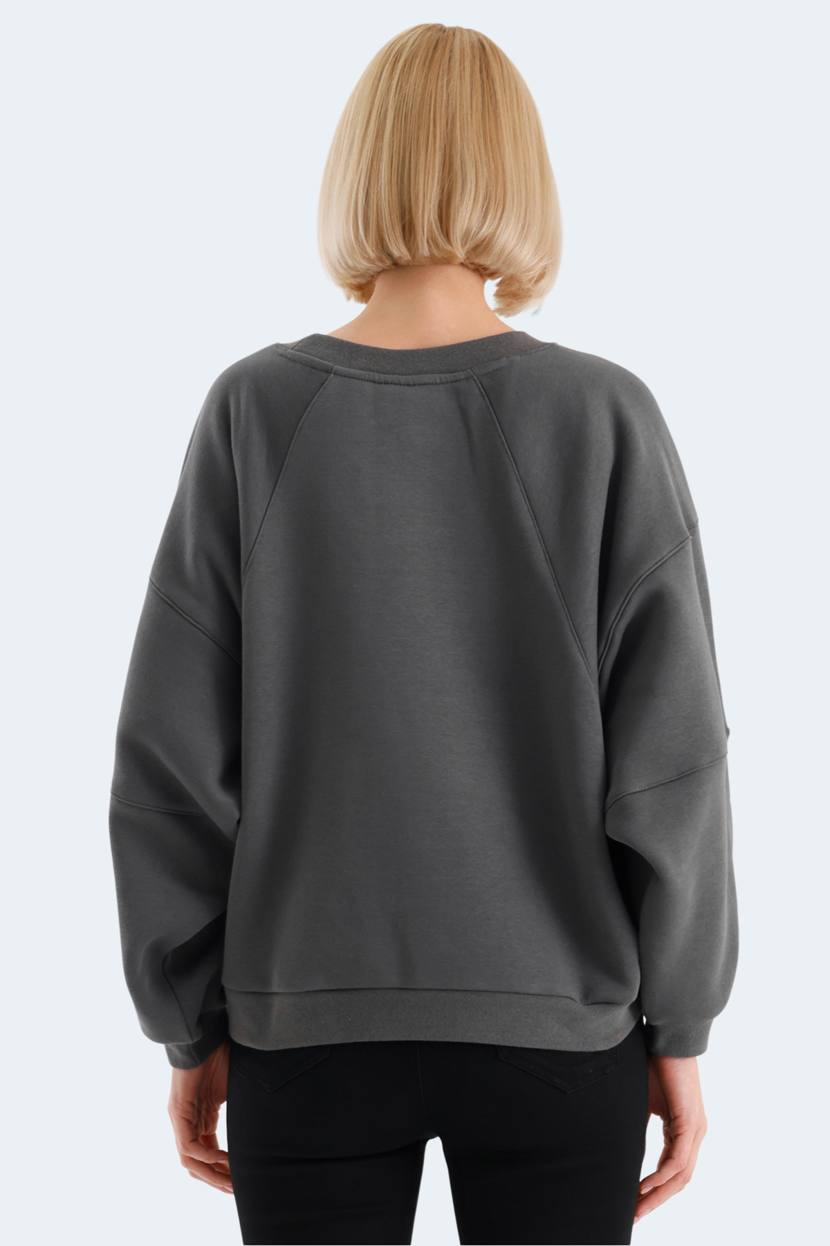 SLAZENGER VIA Kadın Koyu Gri Sweatshirt görsel 2
