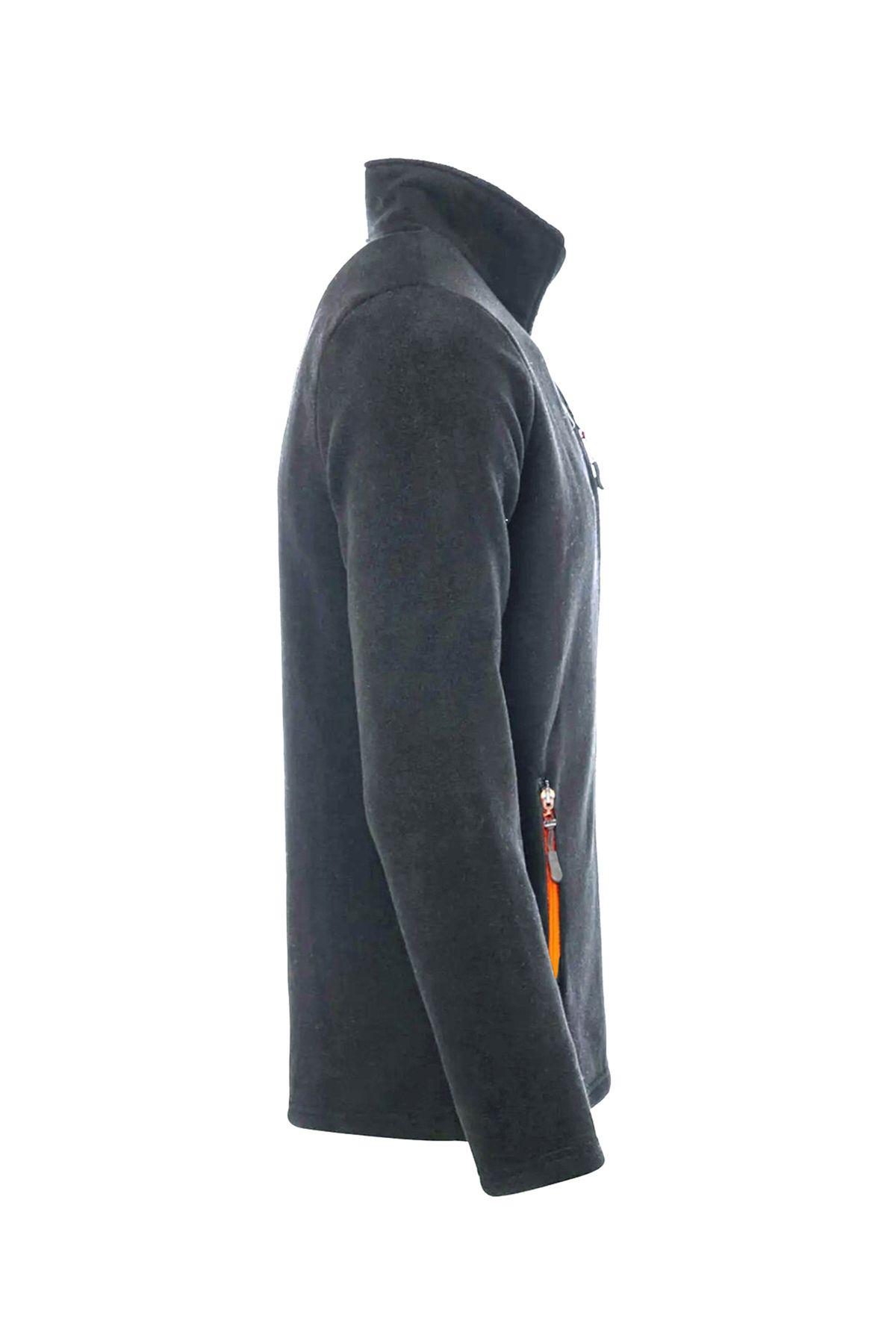 Genius Store Polar Tam 3 Cepli Outdoor Polar Erkek Fermuarlı Sweatshirt Hırka görsel 2