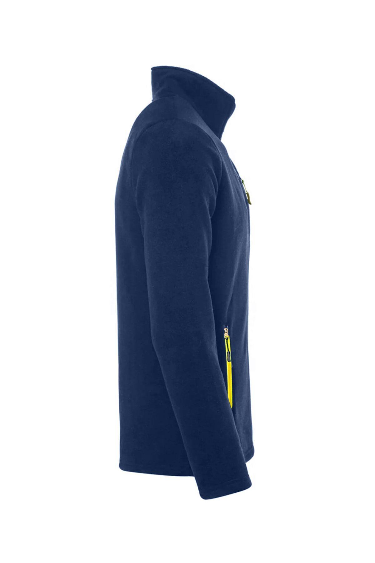Genius Store Polar Tam 3 Cepli Outdoor Polar Erkek Fermuarlı Sweatshirt Hırka görsel 2