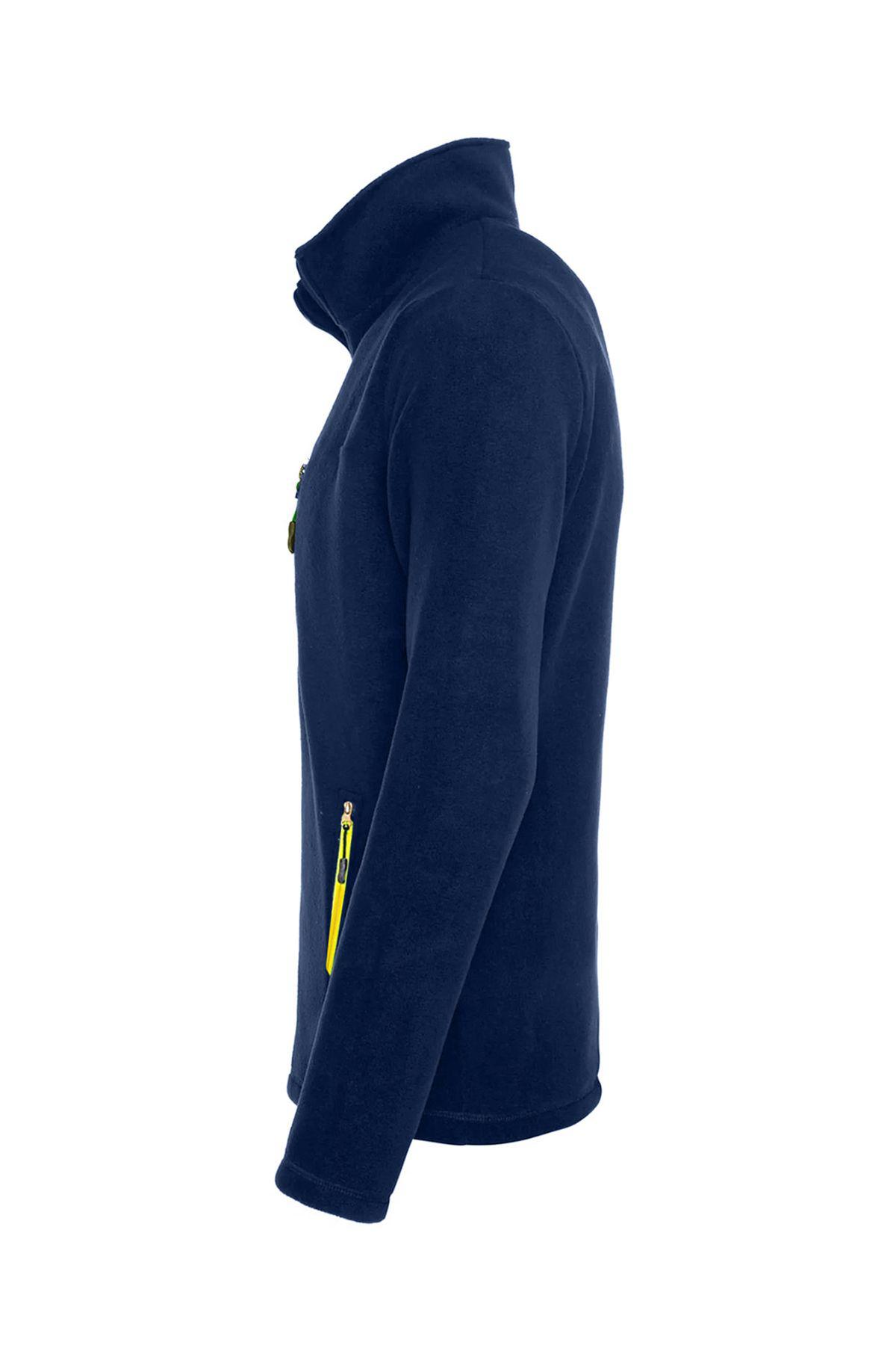 Genius Store Polar Tam 3 Cepli Outdoor Polar Erkek Fermuarlı Sweatshirt Hırka görsel 3