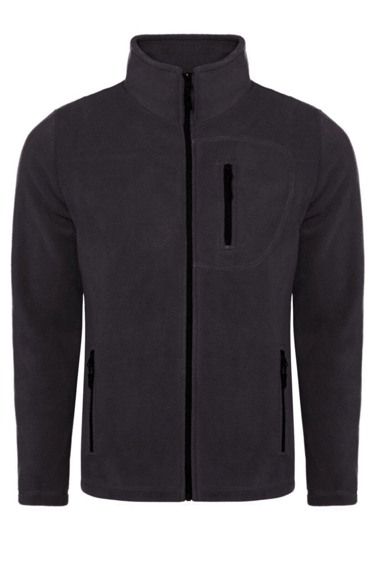 Genius Store Polar Tam 3 Cepli Outdoor Polar Erkek Fermuarlı Sweatshirt Hırka