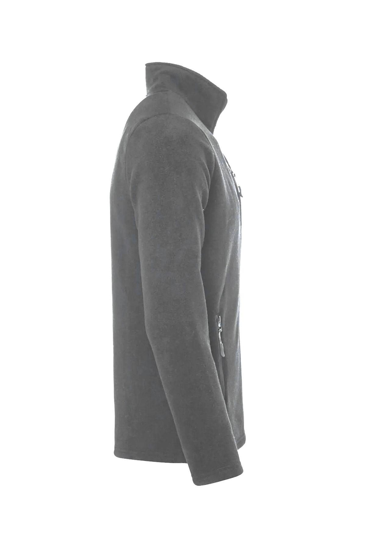 Genius Store Polar Tam 3 Cepli Outdoor Polar Erkek Fermuarlı Sweatshirt Hırka görsel 3