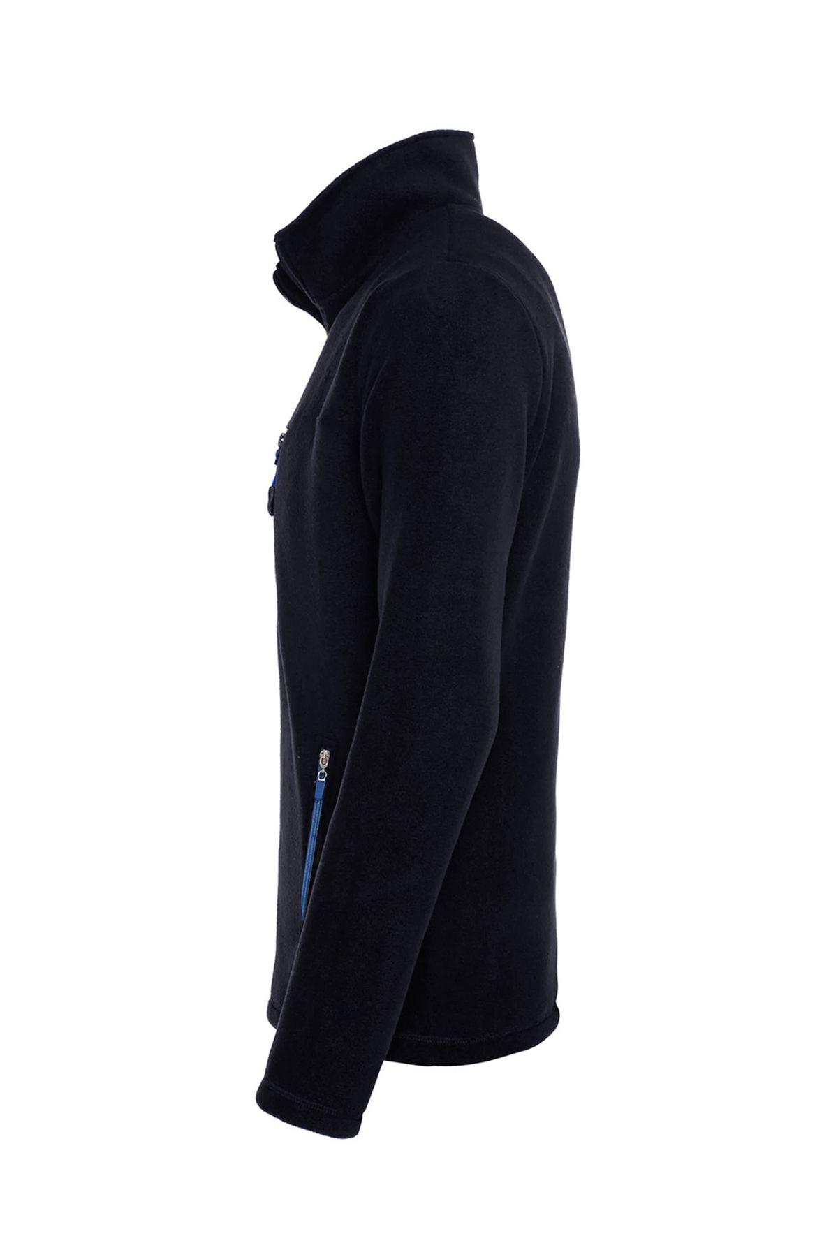 Genius Store Polar Tam 3 Cepli Outdoor Polar Erkek Fermuarlı Sweatshirt Hırka görsel 2