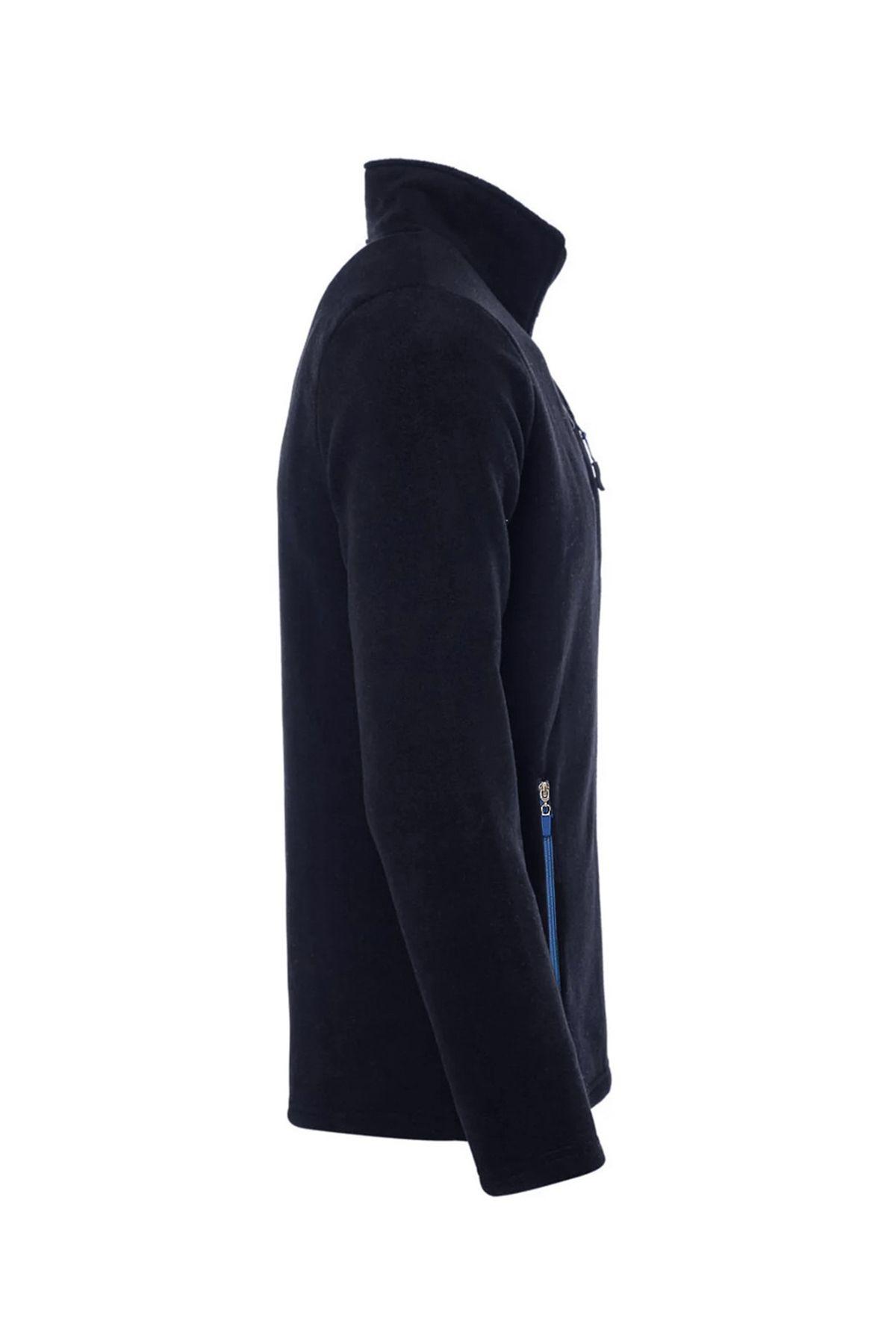 Genius Store Polar Tam 3 Cepli Outdoor Polar Erkek Fermuarlı Sweatshirt Hırka görsel 3