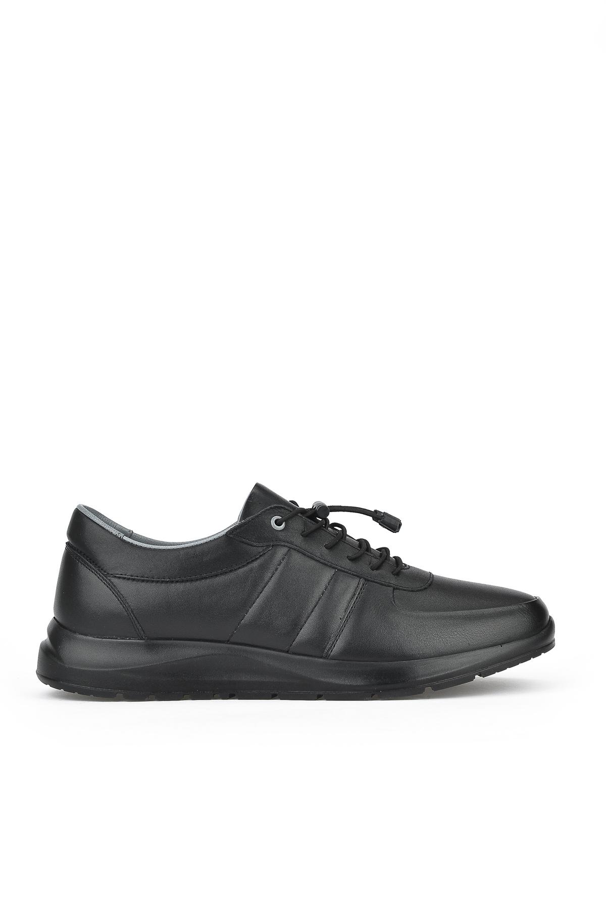 Ziya Ayakkabı Erkek Hakiki Deri Sneaker 1311013 S08 Siyah görsel 3