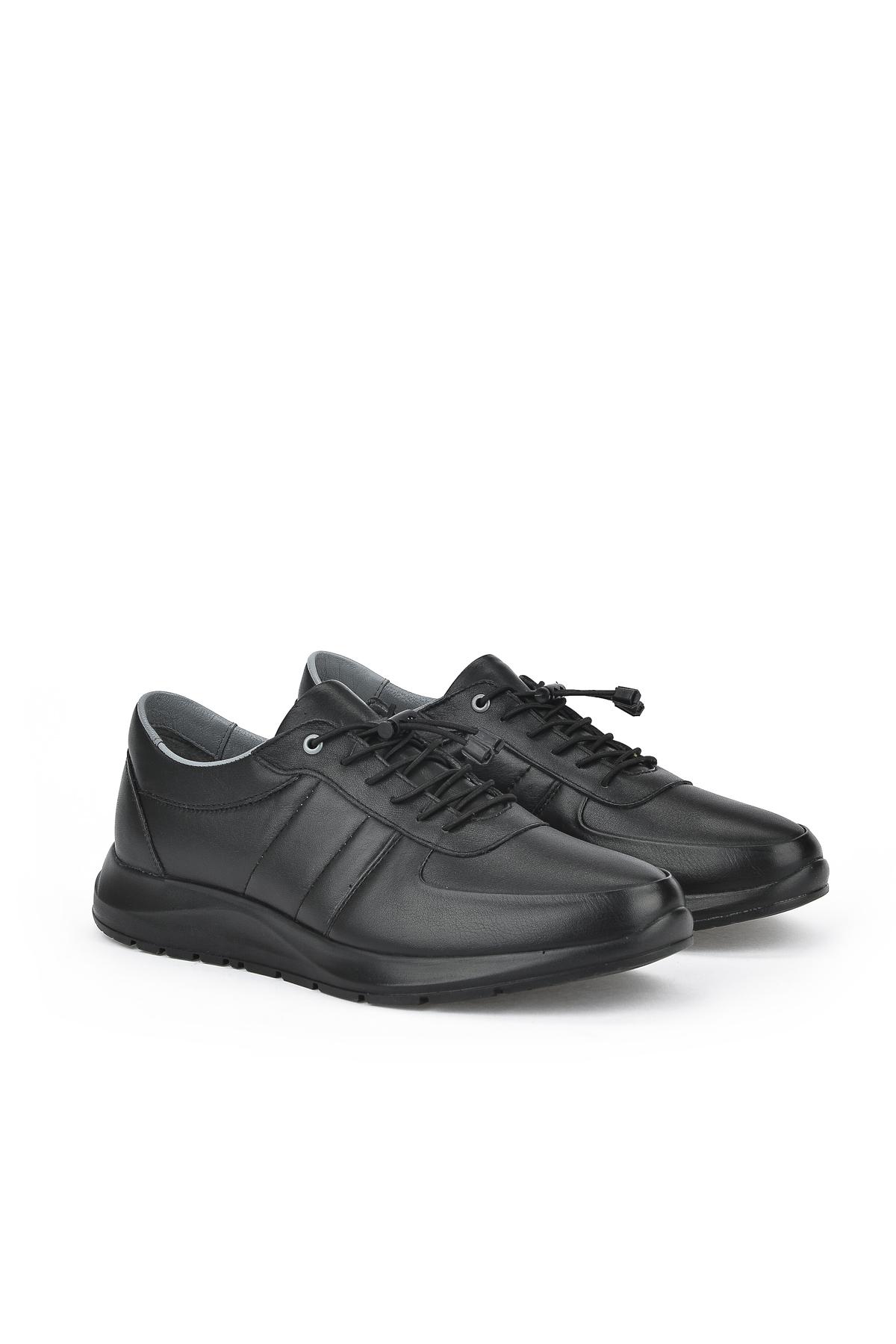 Ziya Ayakkabı Erkek Hakiki Deri Sneaker 1311013 S08 Siyah görsel 4