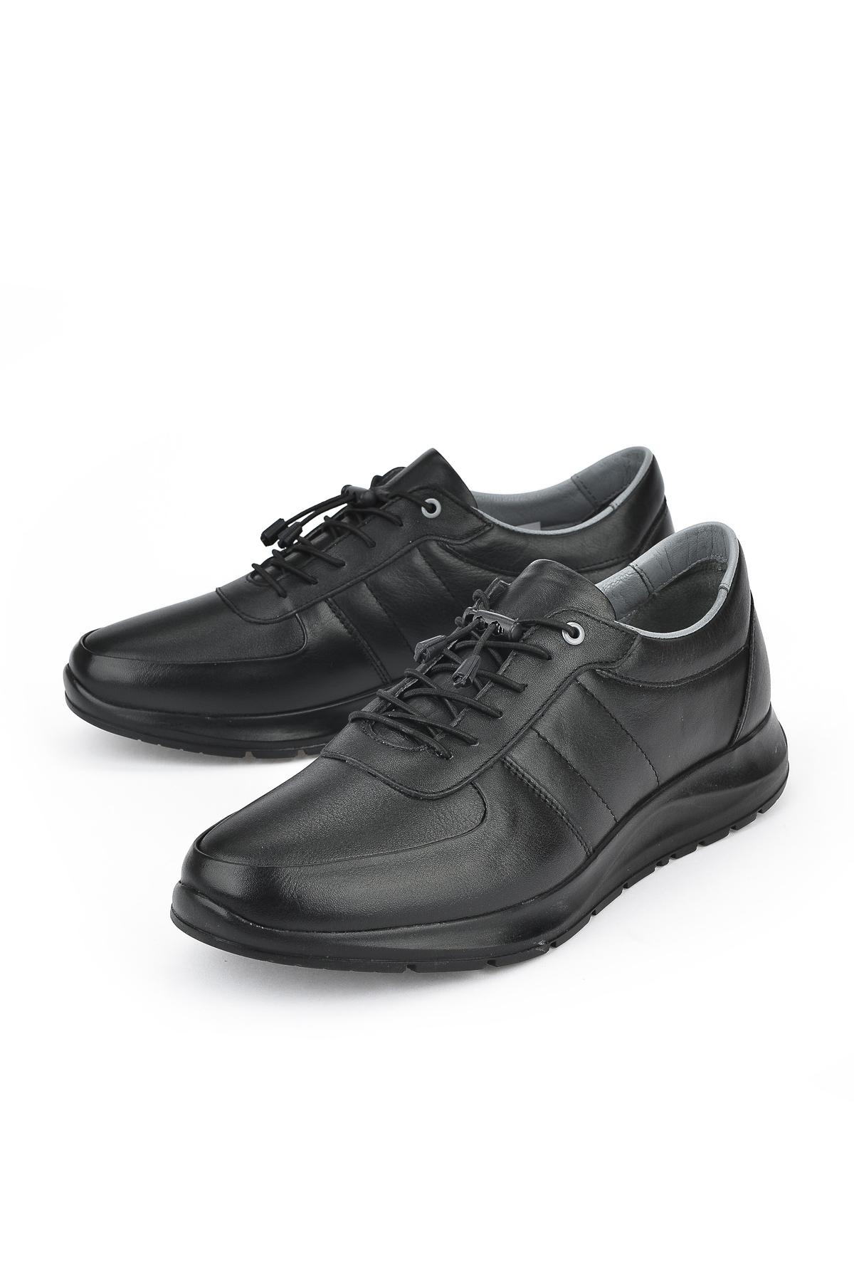 Ziya Ayakkabı Erkek Hakiki Deri Sneaker 1311013 S08 Siyah görsel 6