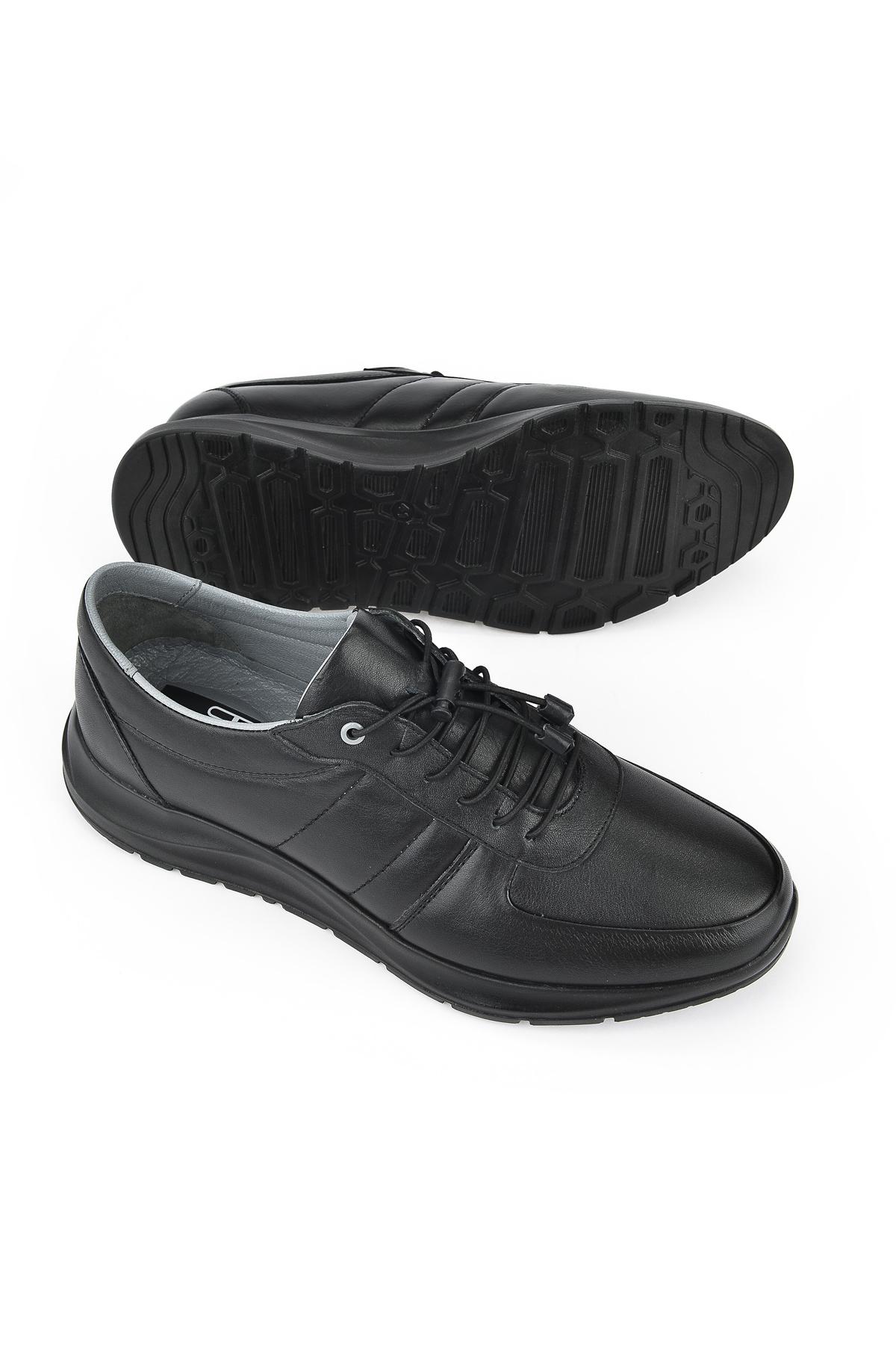 Ziya Ayakkabı Erkek Hakiki Deri Sneaker 1311013 S08 Siyah görsel 7