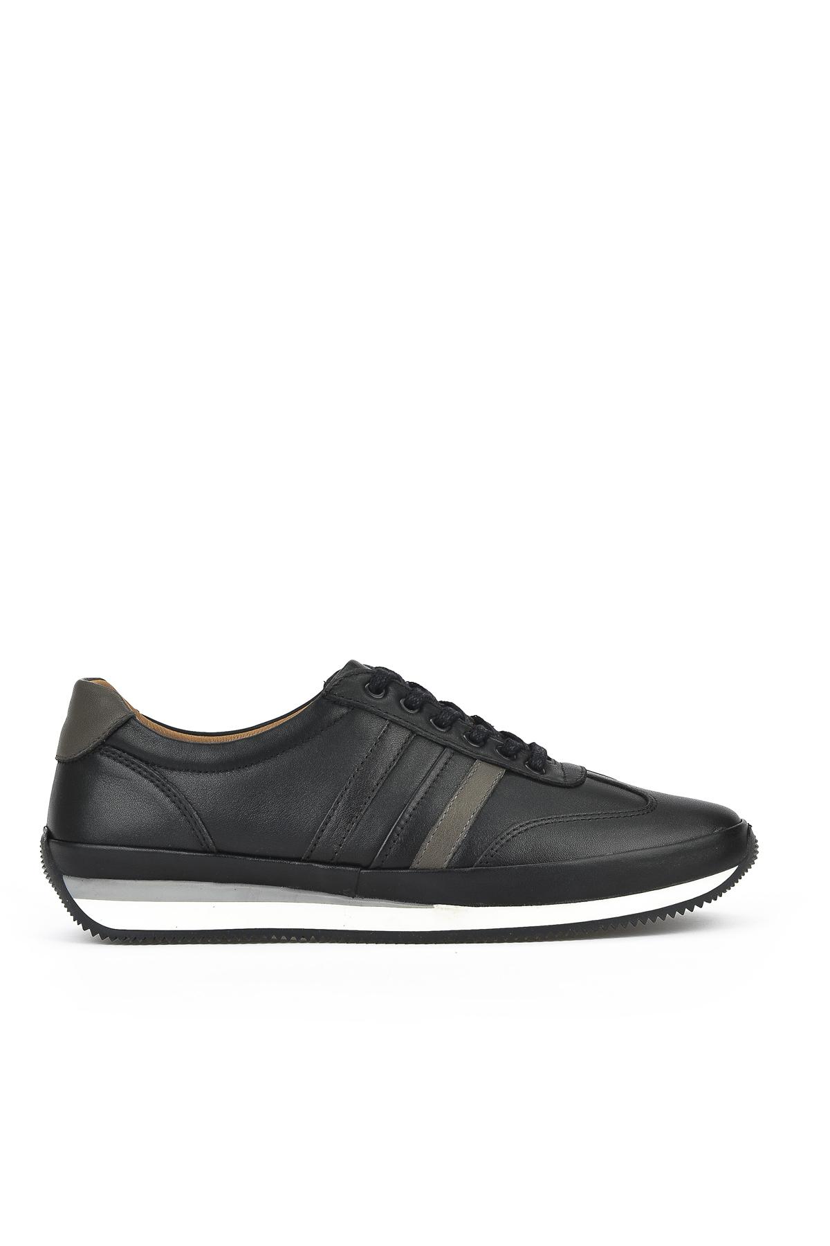 Ziya Ayakkabı Erkek Hakiki Deri Sneaker 1311002 060 Siyah