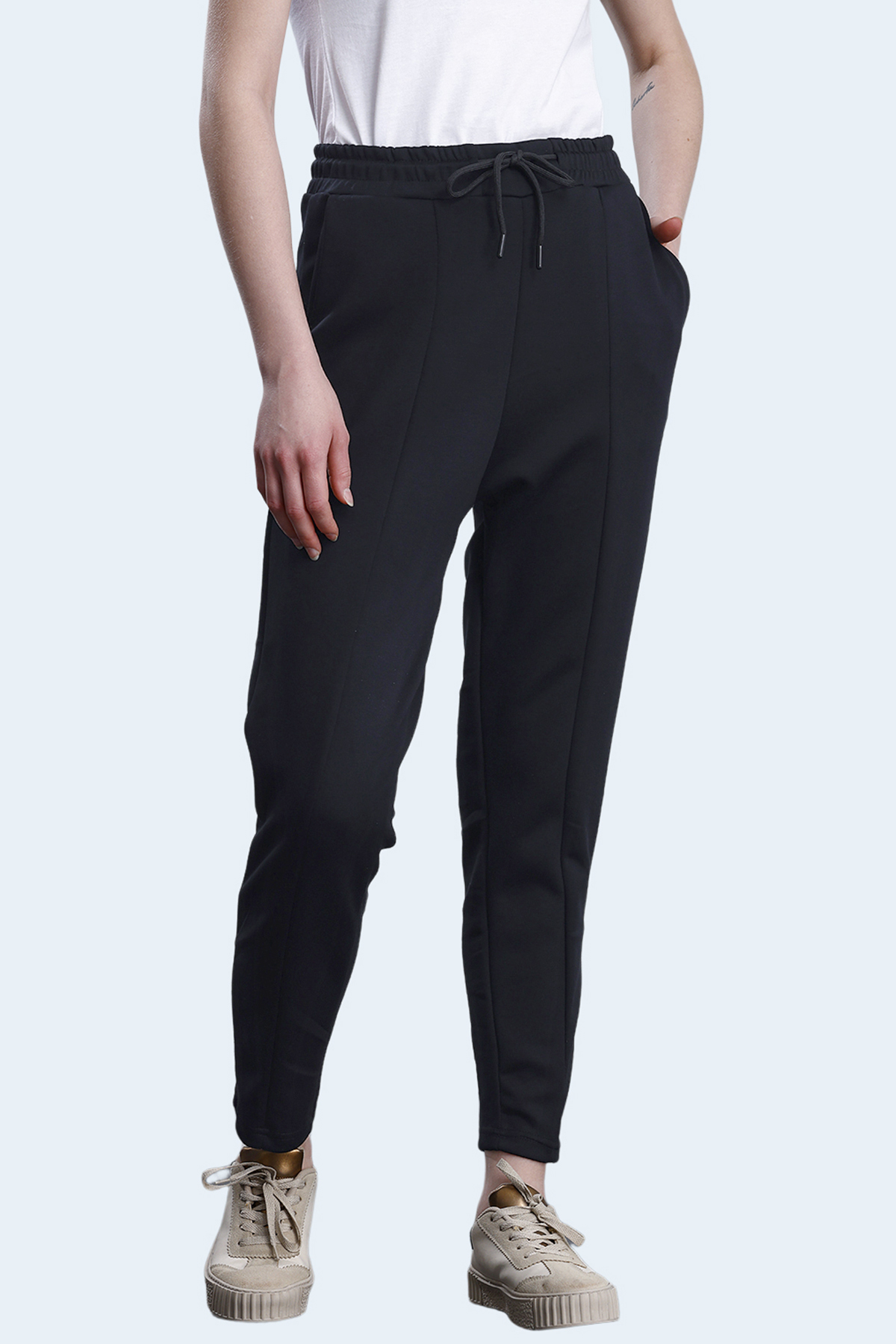 SLAZENGER KORBIN Kadın Cepli Siyah Eşofman Altı görsel 4
