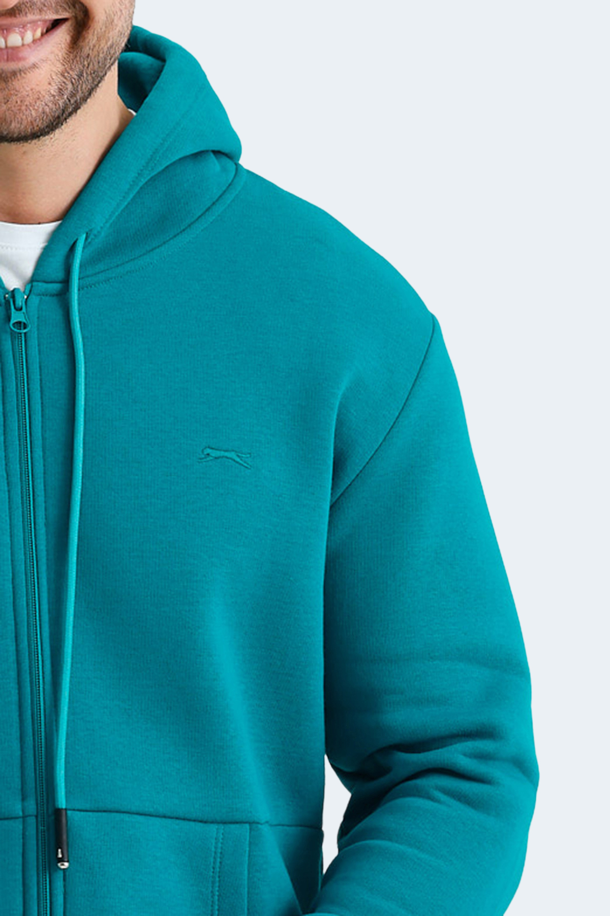 SLAZENGER VONDA Erkek Fermuarlı Sweatshirt Hırka Petrol görsel 6