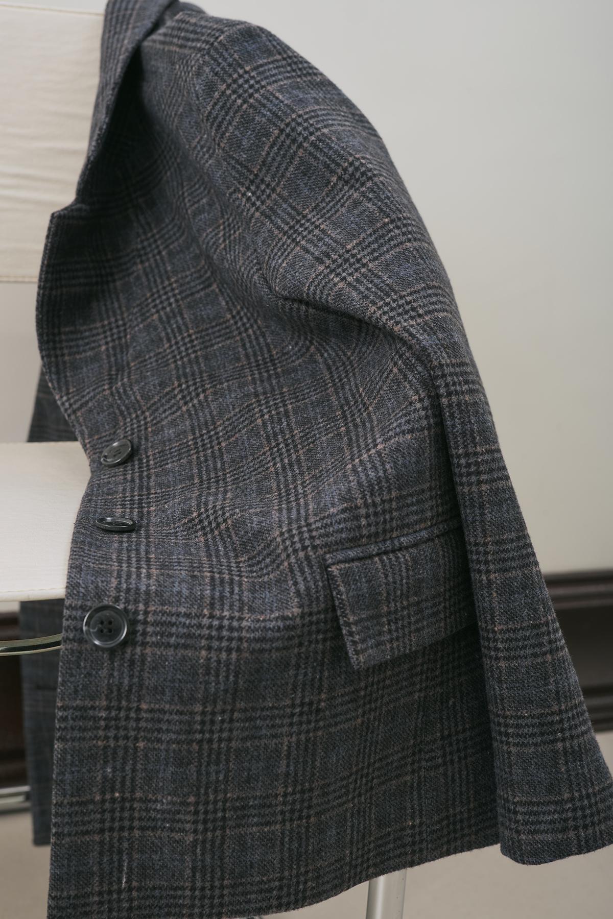 Manuka Norrıs Yün Blazer Ceket Grey Check görsel 2