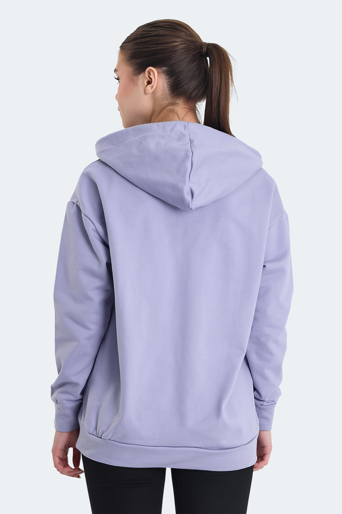 SLAZENGER KATHLEENA IN Kadın Oversıze Mor Sweatshırt görsel 2