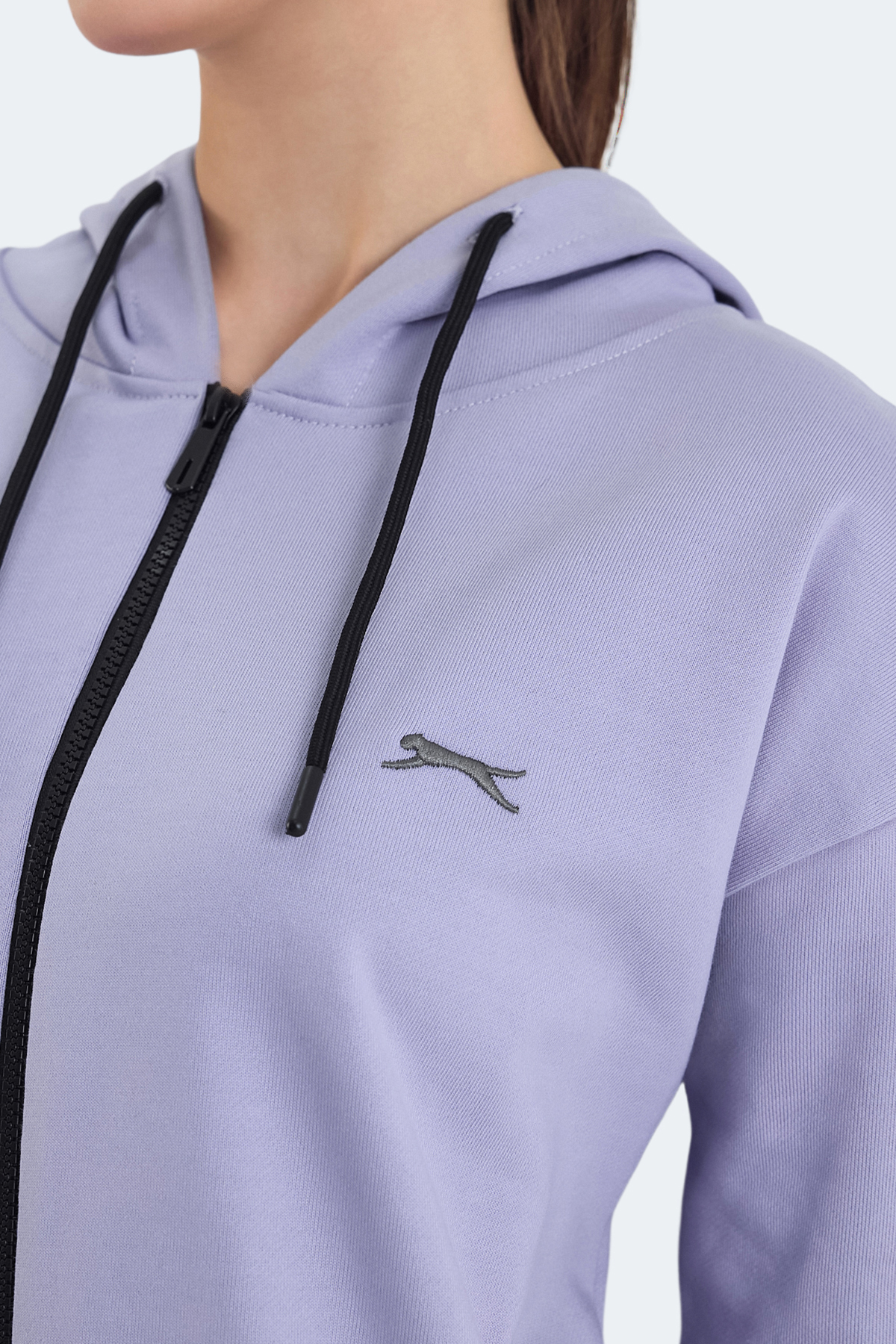 SLAZENGER KATHLEENA IN Kadın Oversıze Mor Sweatshırt görsel 6